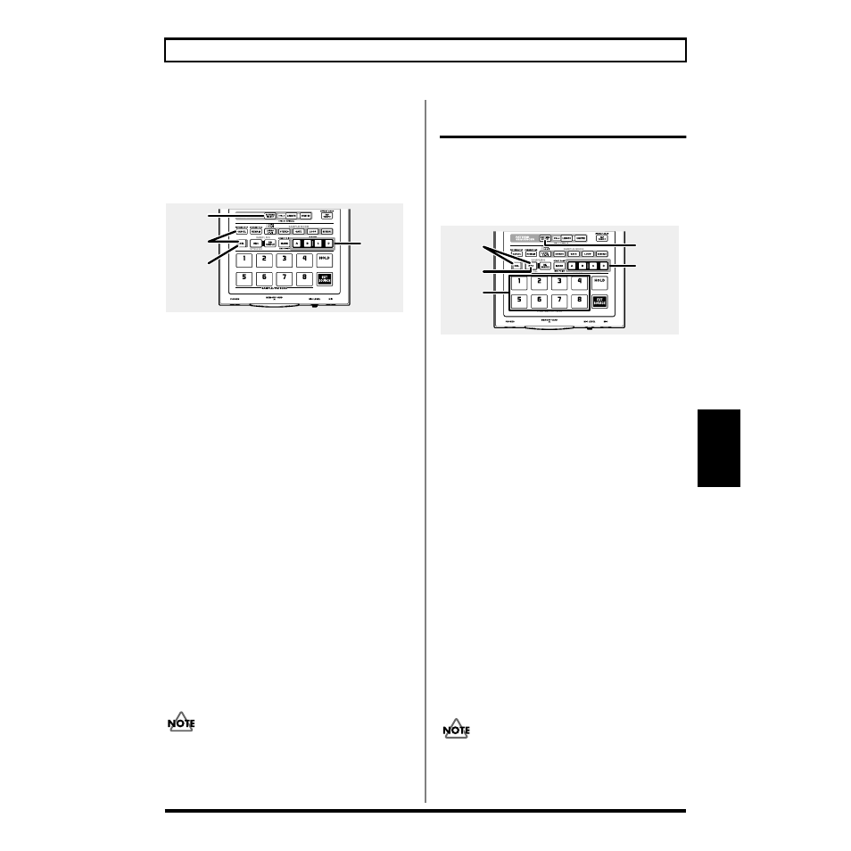 Changing the assignment of patterns to the pads, Deleting all patterns together, Chapter 5 deleting all patterns together | Roland SP-303 User Manual | Page 48 / 77