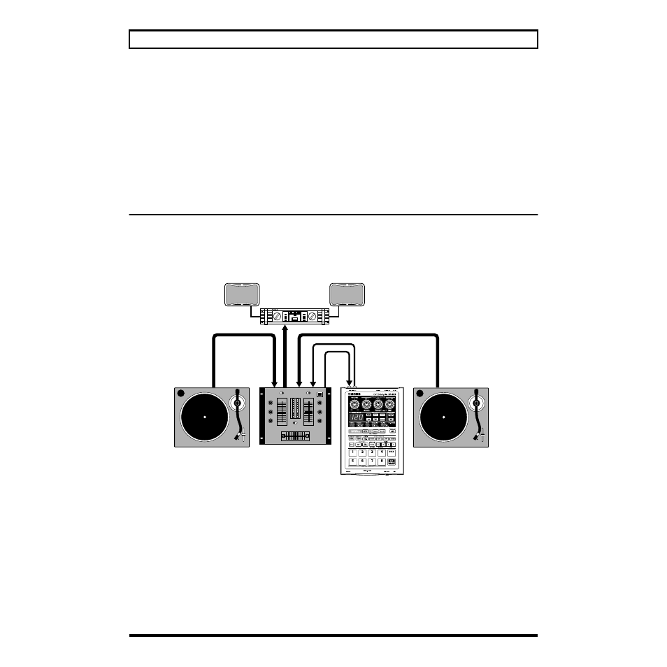 Using the sp-303 with a turntable, Adding effects to the turntable sound | Roland SP-303 User Manual | Page 63 / 77