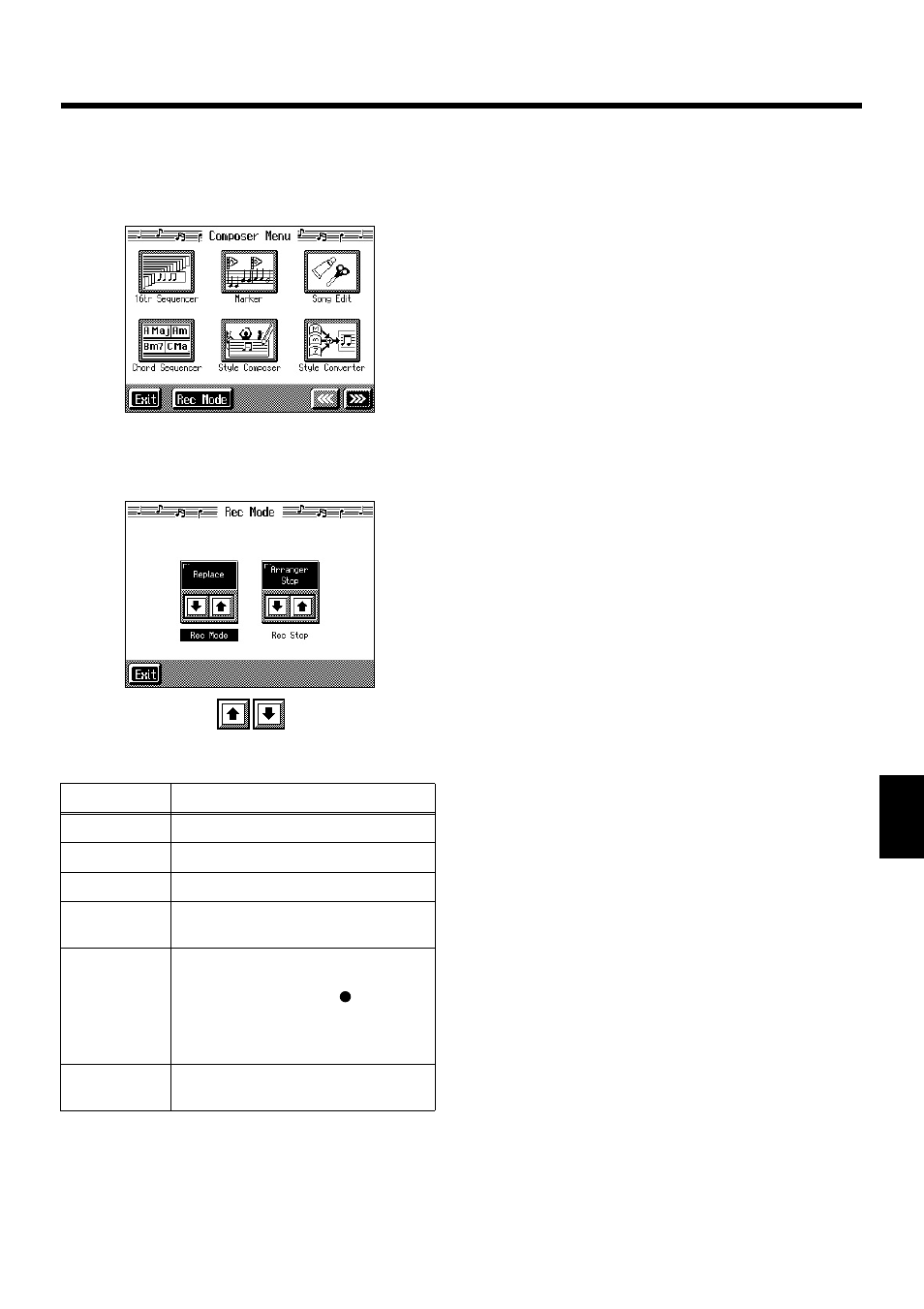 Replace recording (p. 117), Mix recording (p. 117), 117 chapter 6 creating and editing songs | Roland KF-7 User Manual | Page 117 / 192