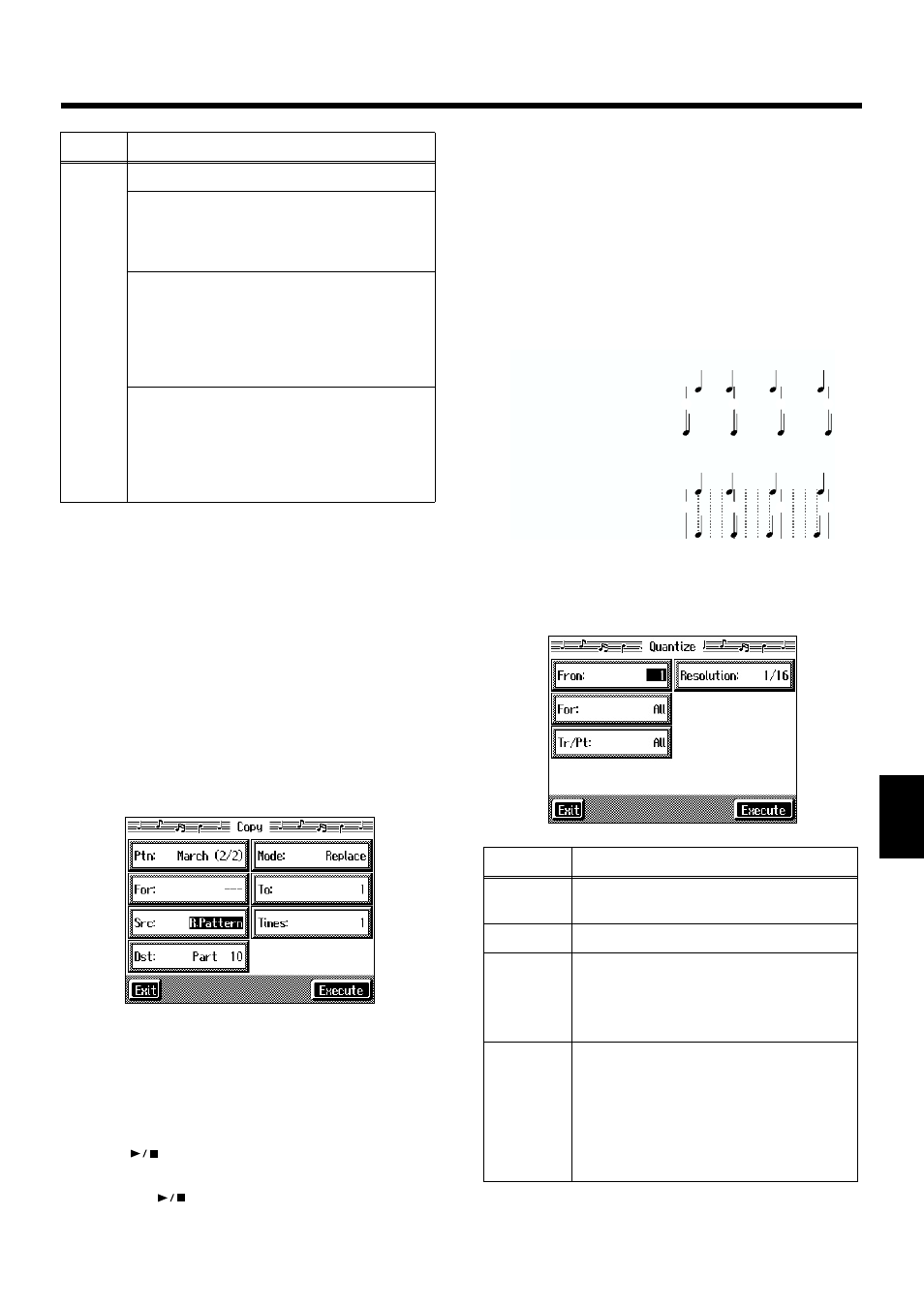Copying rhythm patterns to create rhythm parts, Correcting timing discrepancies (quantize), P. 123 | 123 chapter 6 creating and editing songs | Roland KF-7 User Manual | Page 123 / 192