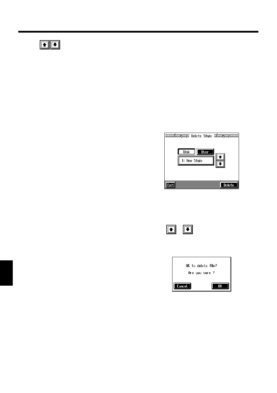 Deleting saved user styles, 136 chapter 7 creating music styles | Roland KF-7 User Manual | Page 136 / 192