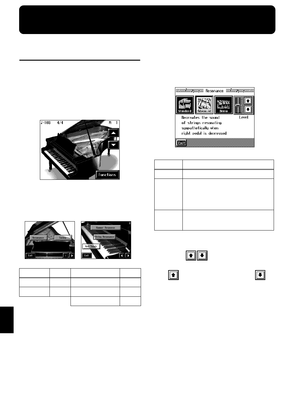 Chapter 8 various settings, Changing the settings for one-touch piano, Procedure | Adjusting resonance (resonance), Take a look at “changing the, Settings for one-touch piano, P. 138) | Roland KF-7 User Manual | Page 138 / 192