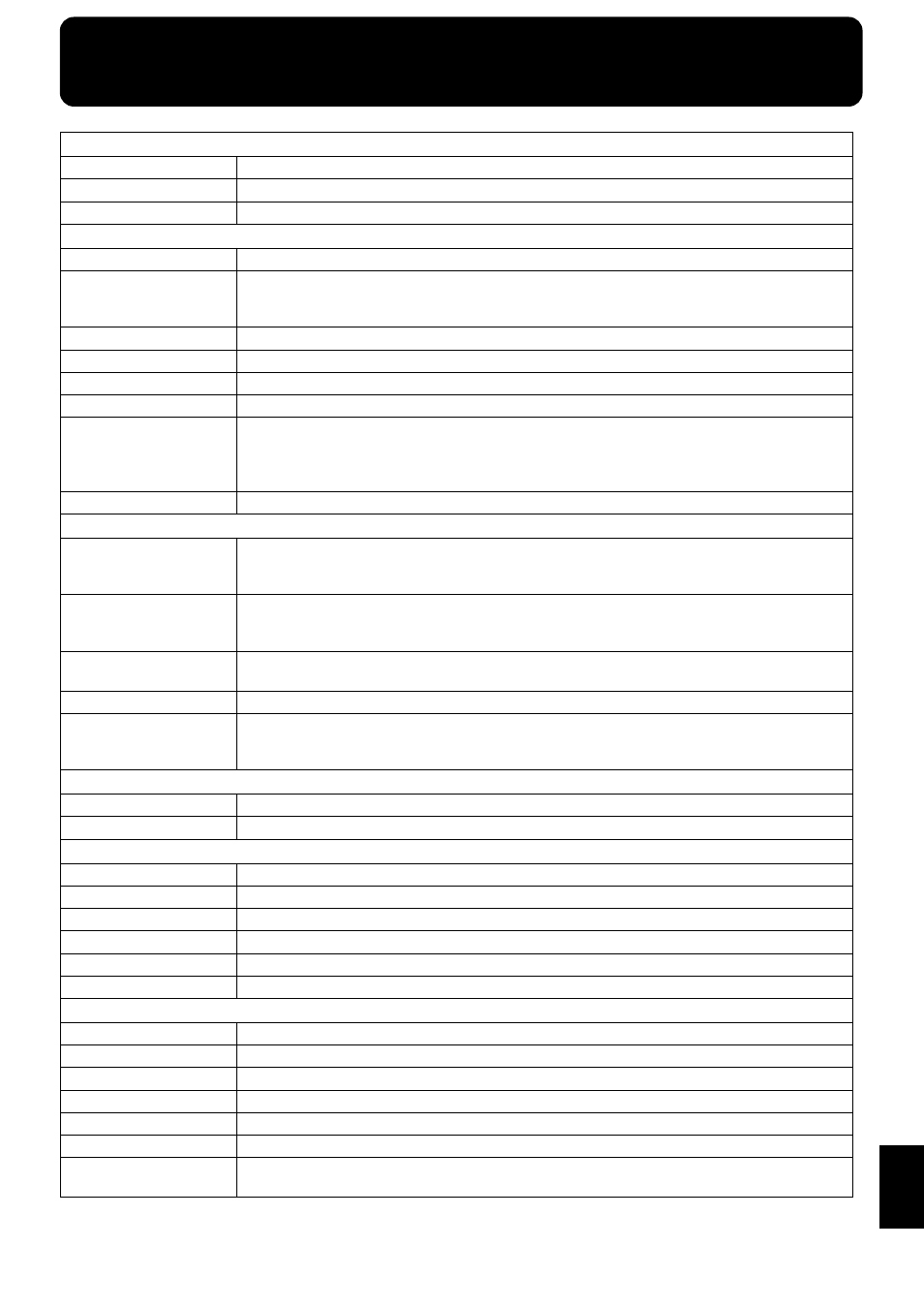 Main specifications | Roland KF-7 User Manual | Page 183 / 192