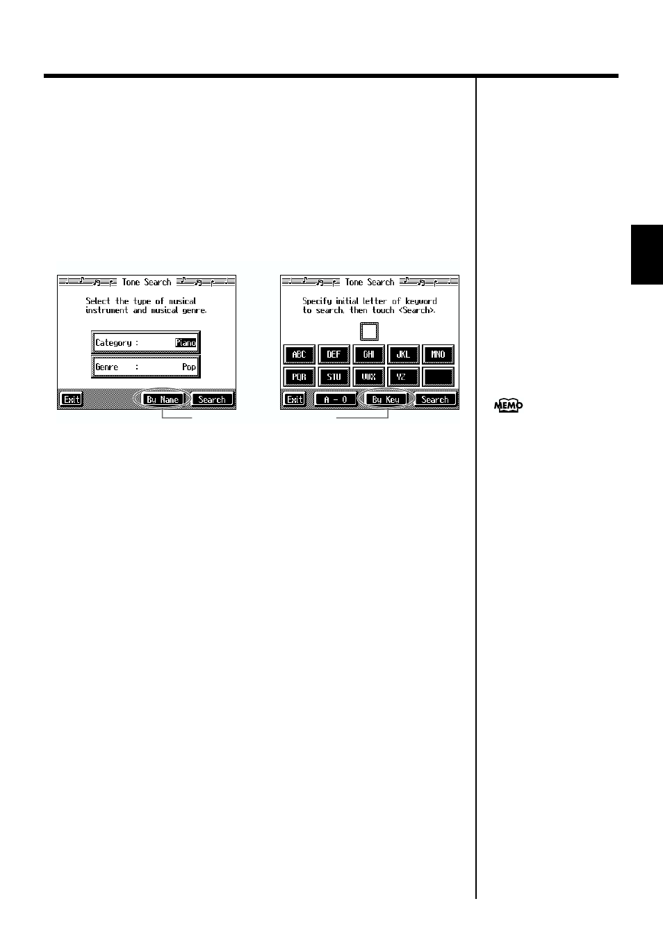 Using keywords to search for tones (tone search) | Roland KF-7 User Manual | Page 23 / 192