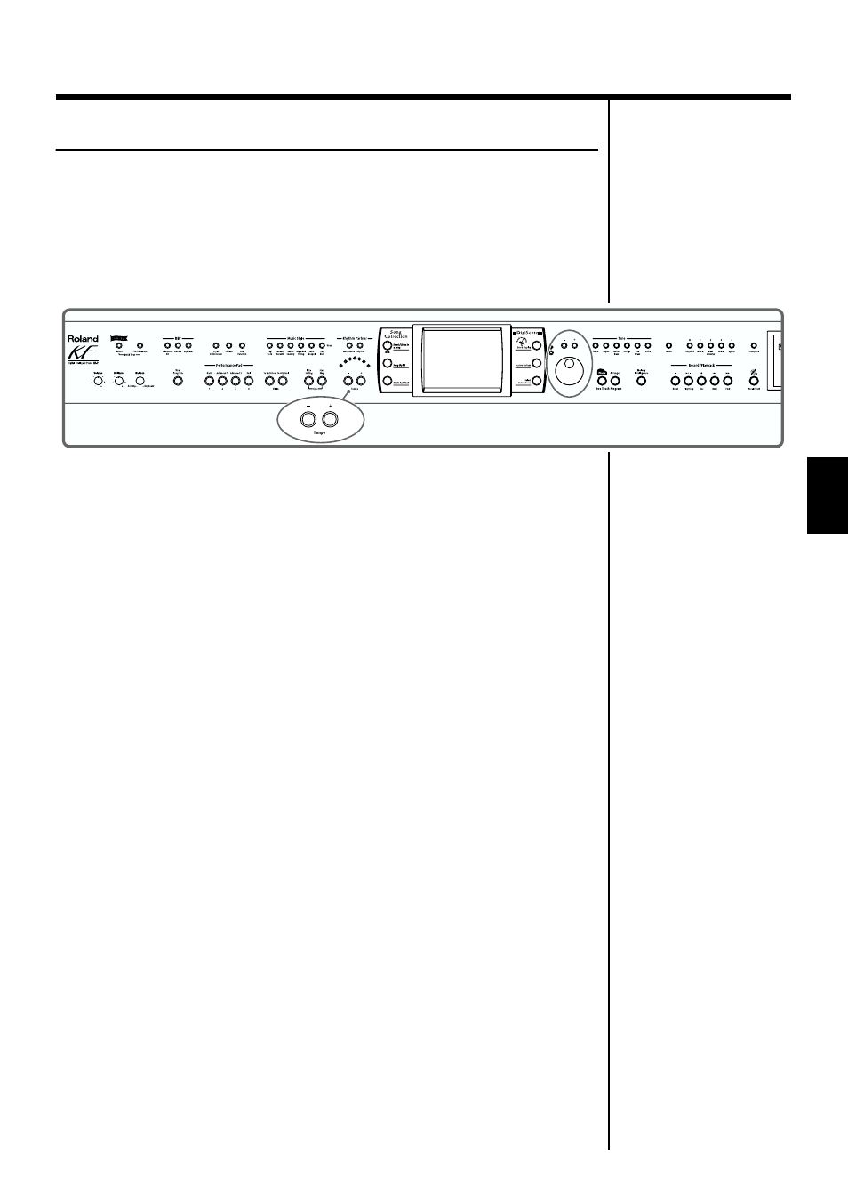 Adjusting the tempo, 77 chapter 3 song playback and practice functions | Roland KF-7 User Manual | Page 77 / 192