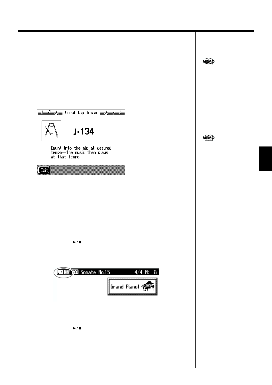 Playing back at a fixed tempo (tempo mute) | Roland KF-7 User Manual | Page 79 / 192