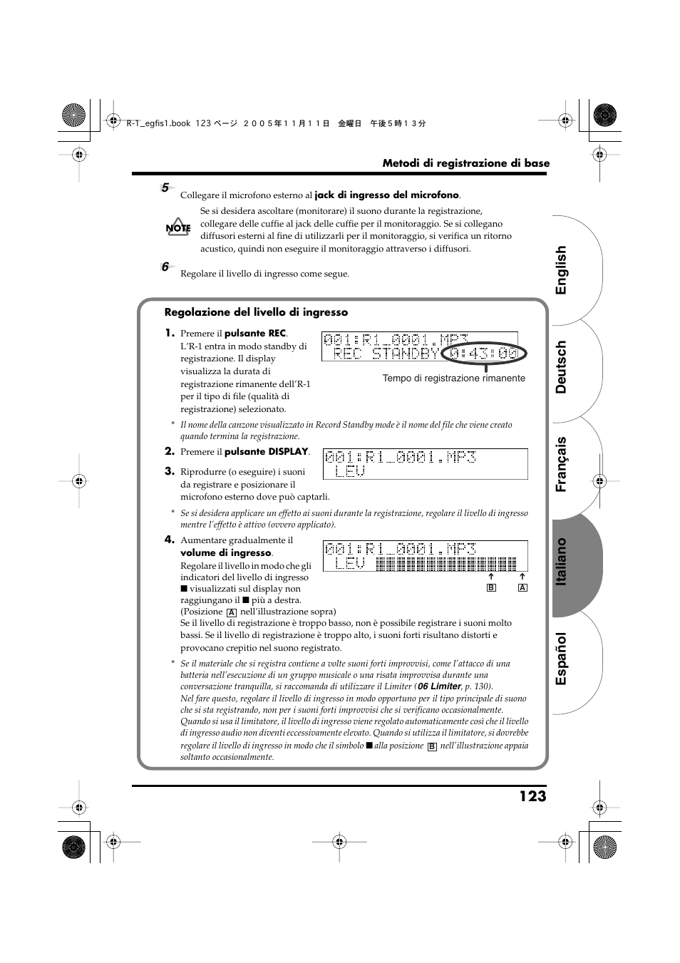 English deutsch français italiano español 123 | Roland R-1 User Manual | Page 123 / 160