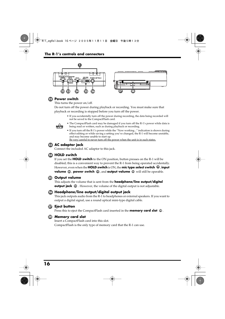 Roland R-1 User Manual | Page 16 / 160