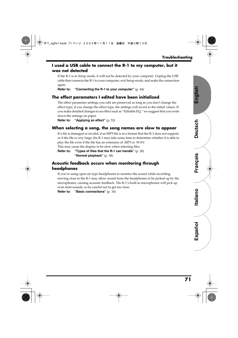 English deutsch français italiano español 71 | Roland R-1 User Manual | Page 71 / 160