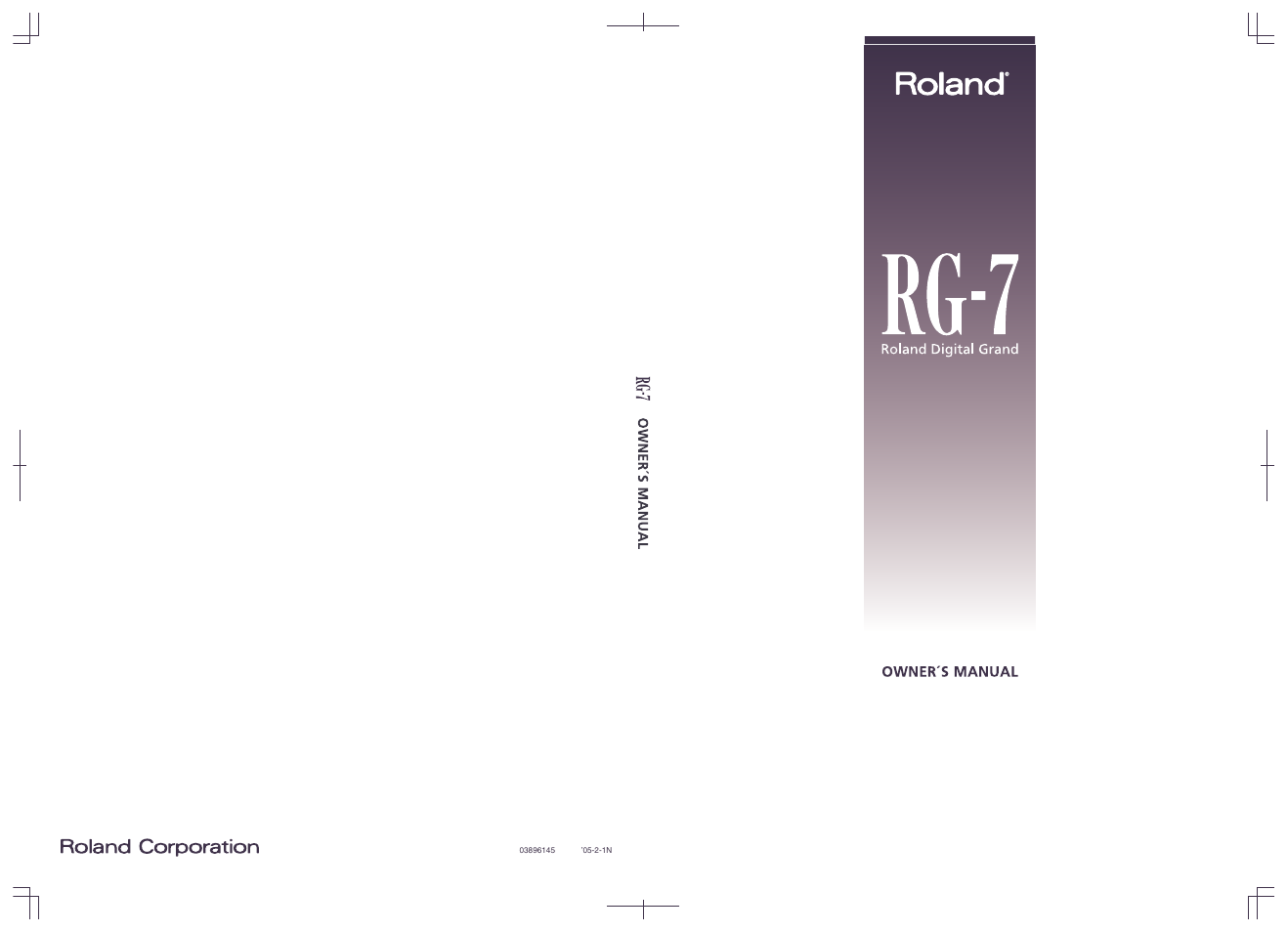 Roland RG-7 User Manual | 122 pages