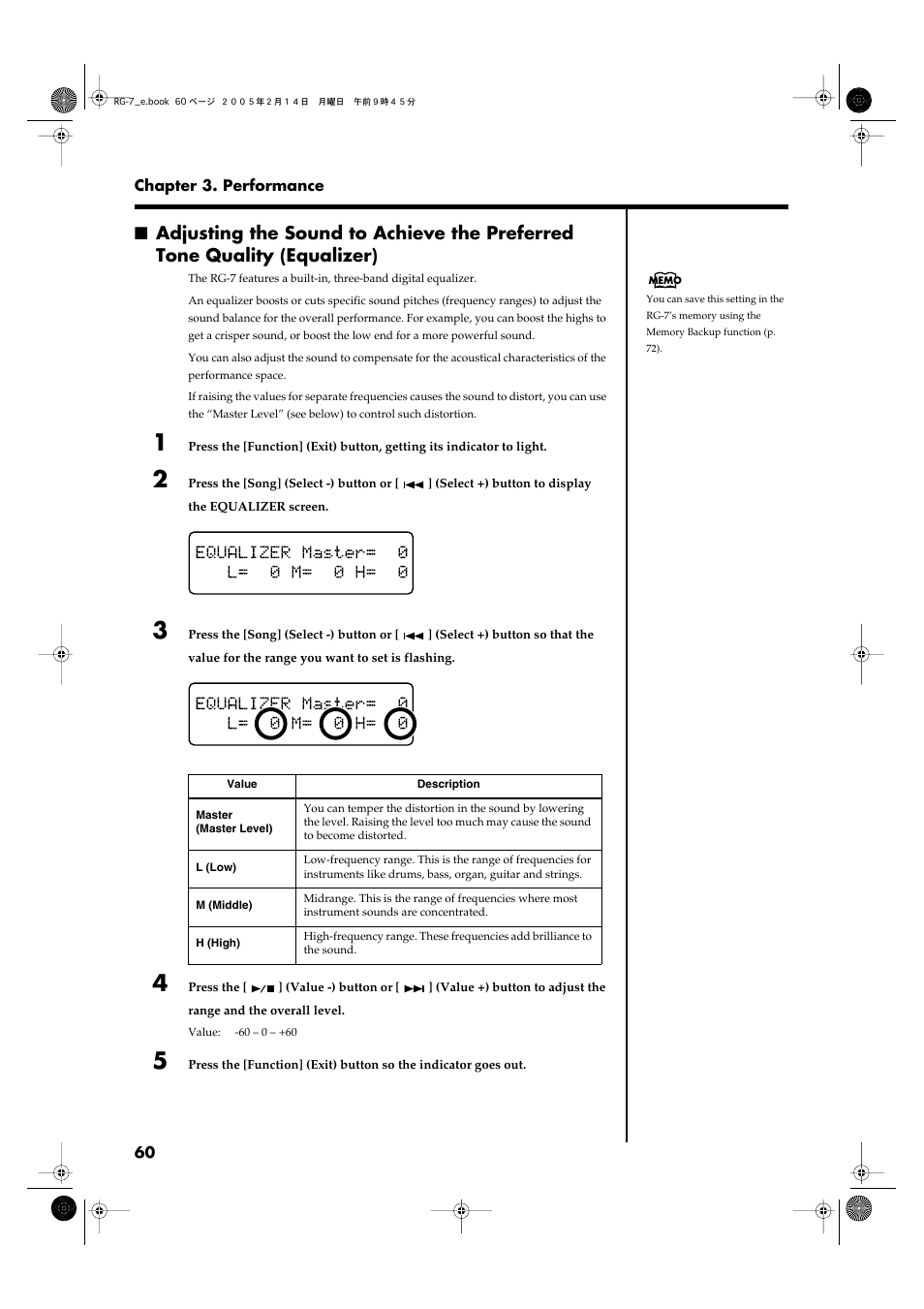 Roland RG-7 User Manual | Page 61 / 122