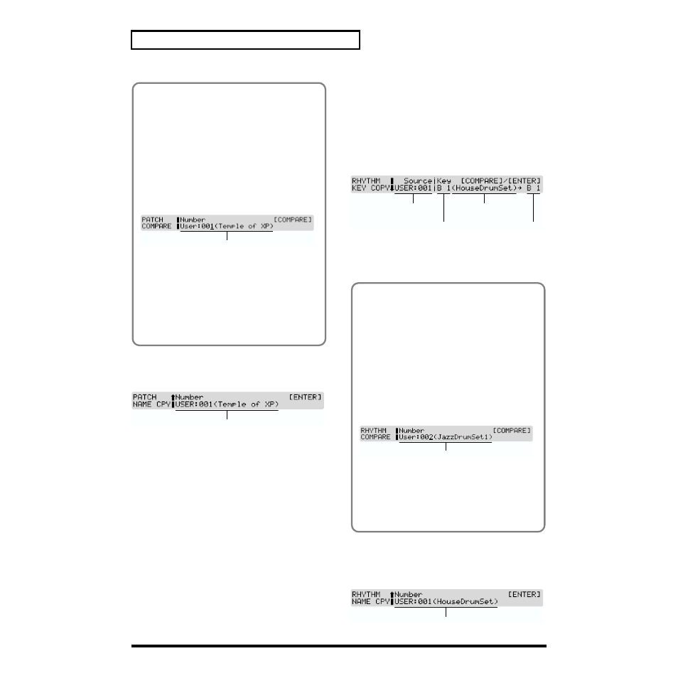 Rhythm set copy | Roland XP-30 User Manual | Page 118 / 216
