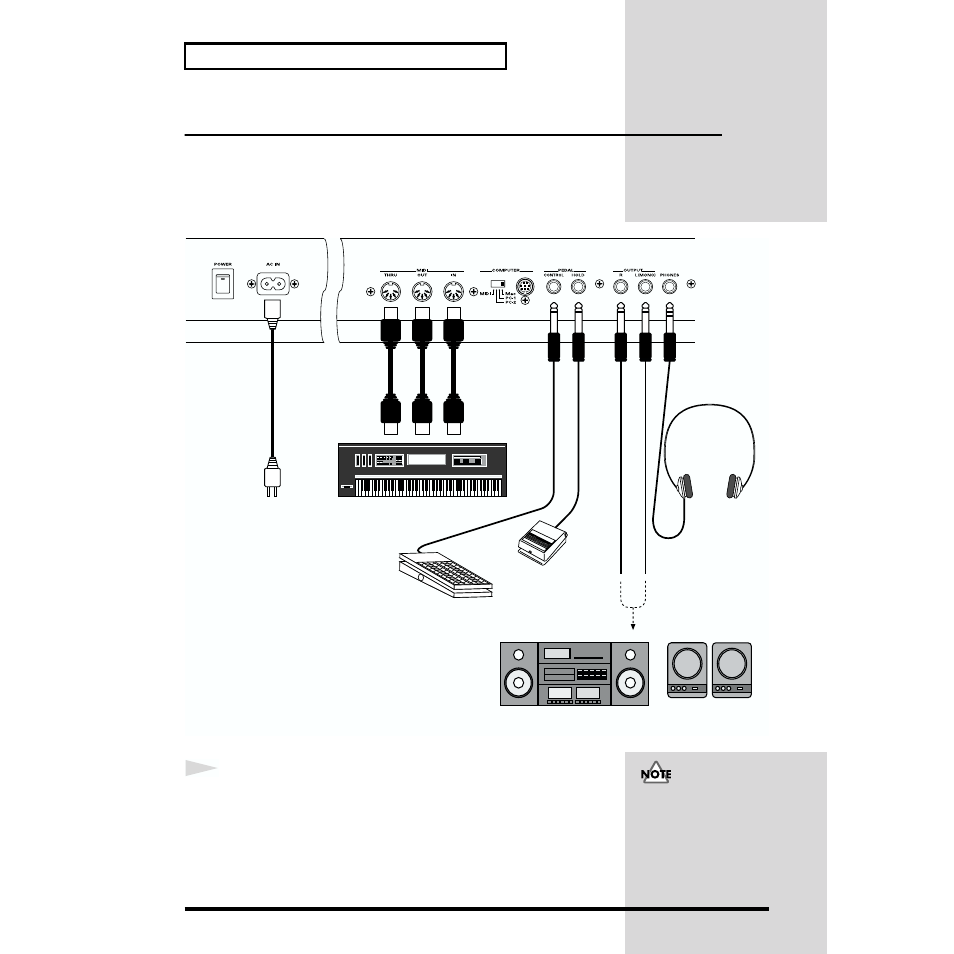 Making connections, P. 24, Receive and transmit midi messages | P. 24, 119, 132, P. 24, 110, Use as a hold pedal | Roland XP-30 User Manual | Page 24 / 216