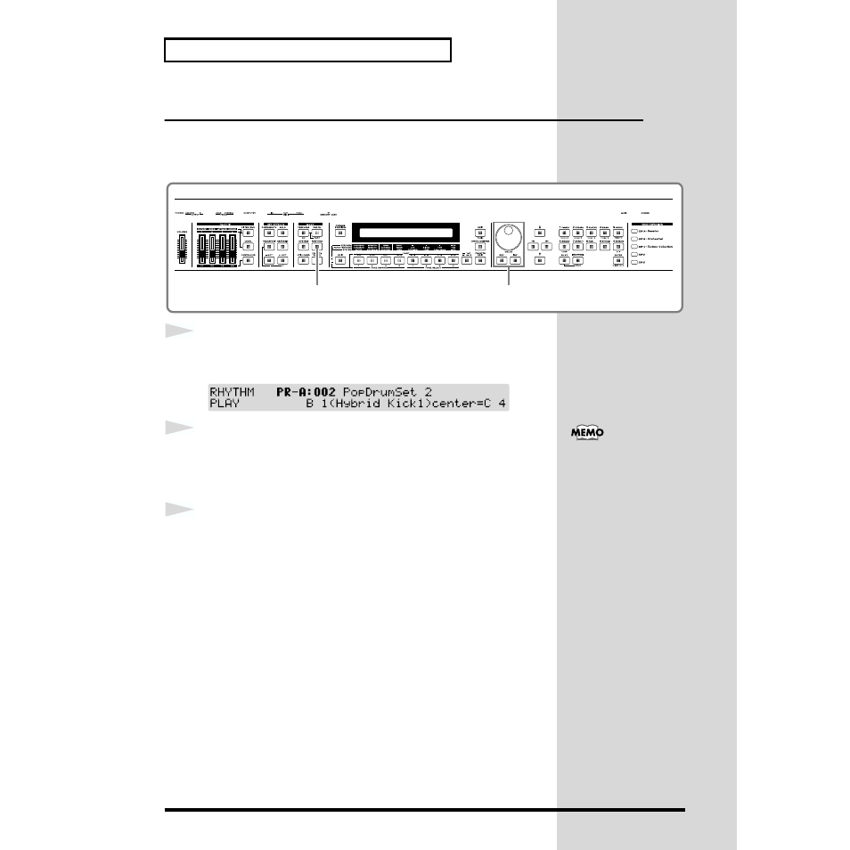 Play percussion sounds from the keyboard | Roland XP-30 User Manual | Page 38 / 216