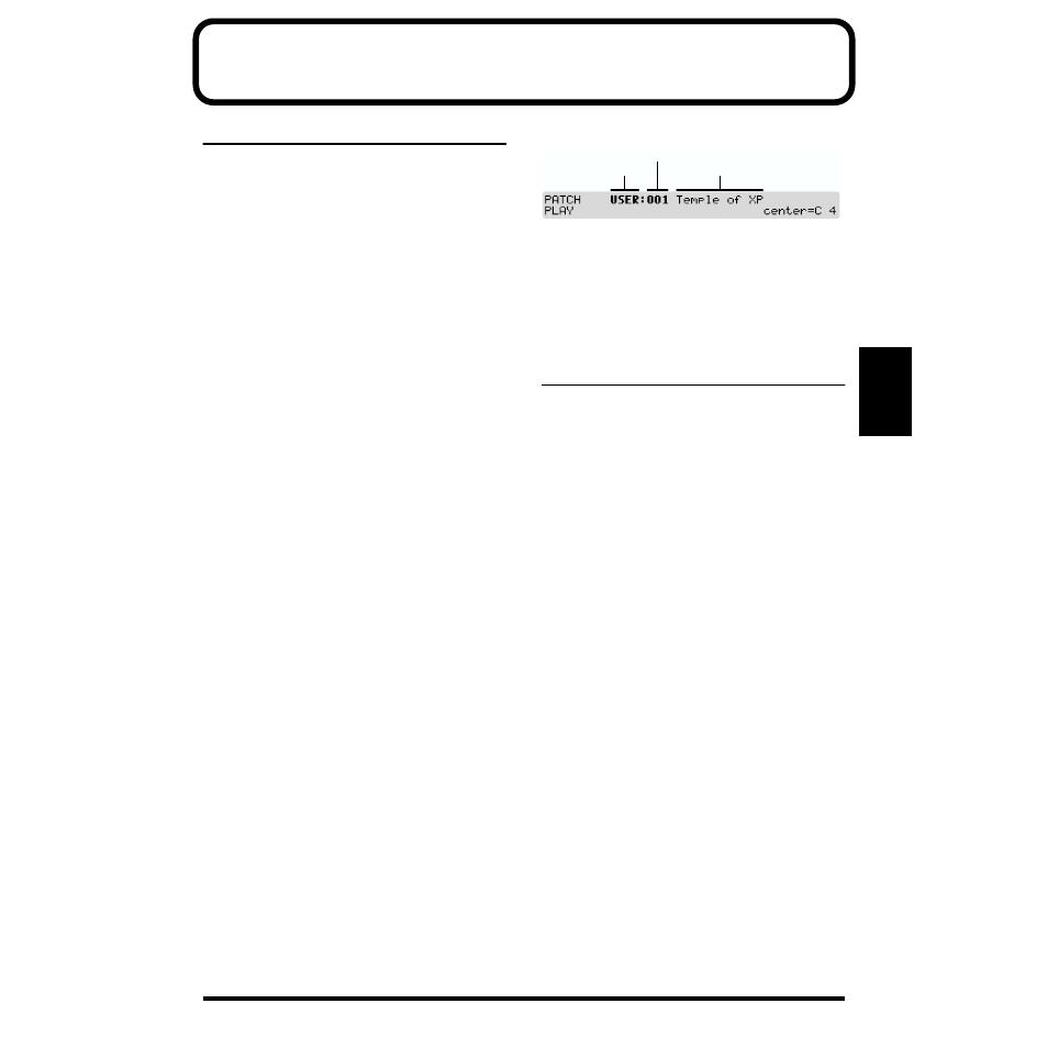 Chapter 2. playing, Playing in patch mode, Selecting a patch | P. 47, 54, 66 | Roland XP-30 User Manual | Page 47 / 216