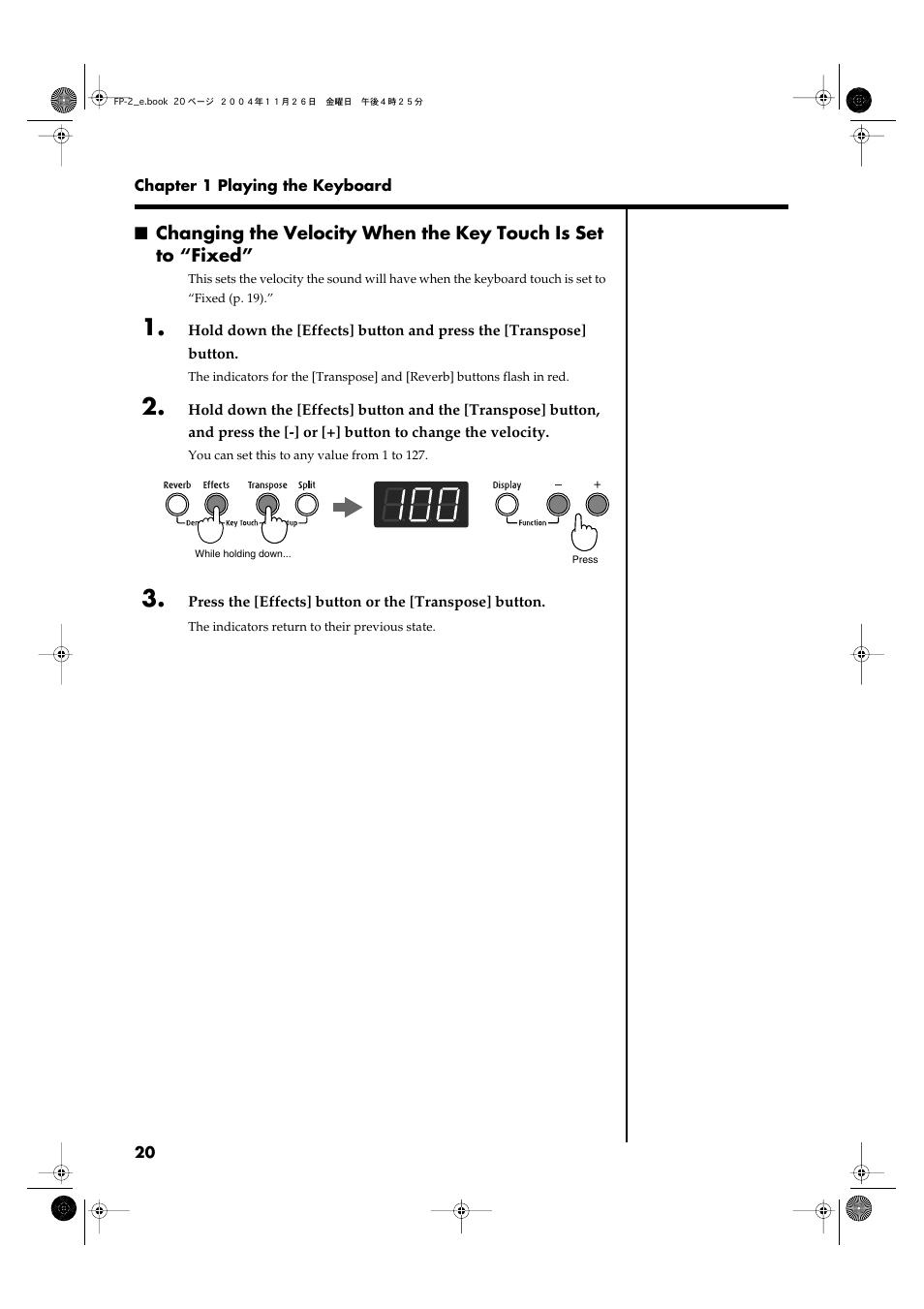Roland FP-2 User Manual | Page 20 / 76