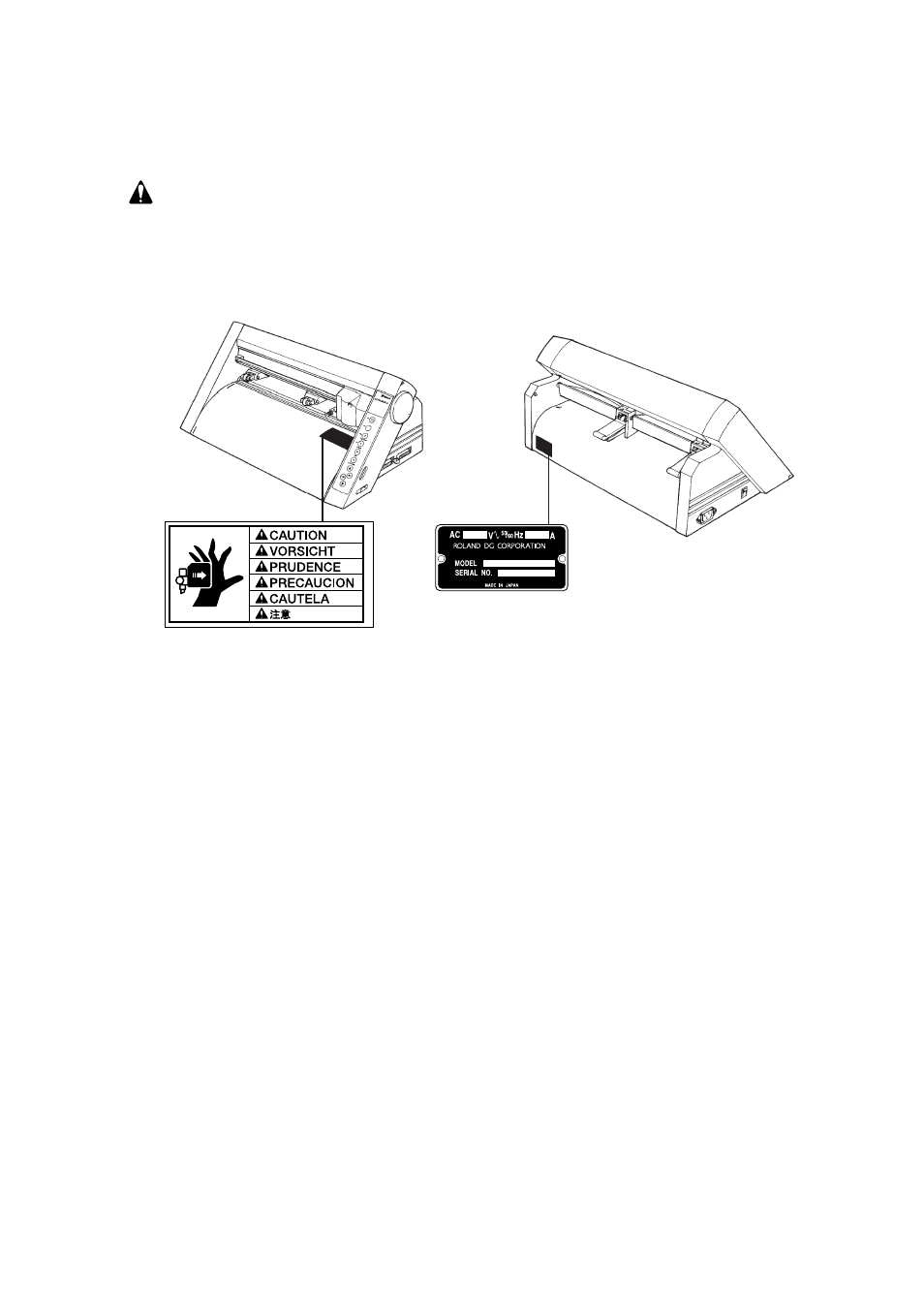 About the labels affixed to the unit | Roland PNC-900 User Manual | Page 5 / 31