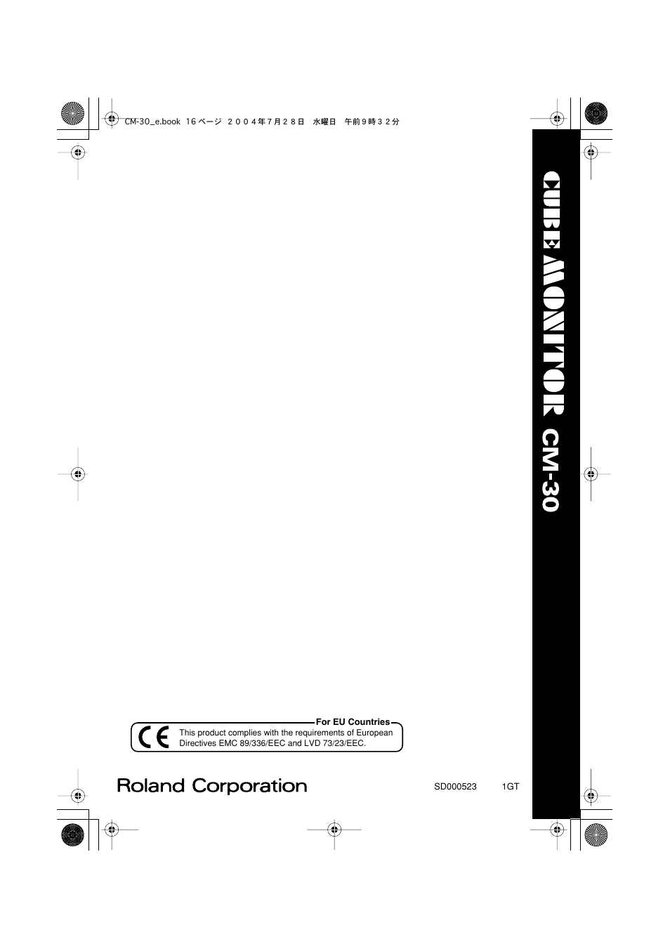 Roland CM-30 User Manual | Page 16 / 16