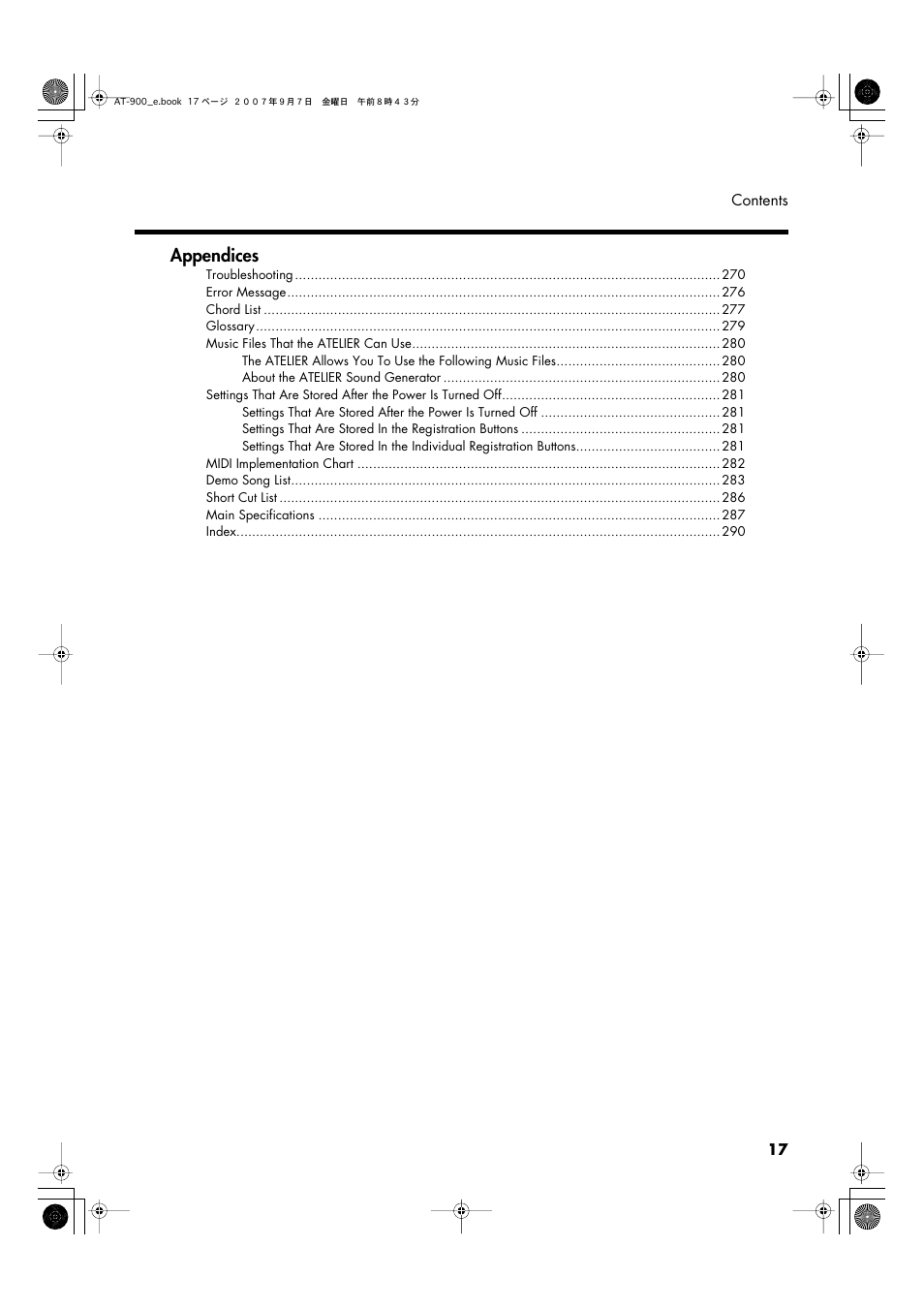 Appendices | Roland AT900C User Manual | Page 19 / 300