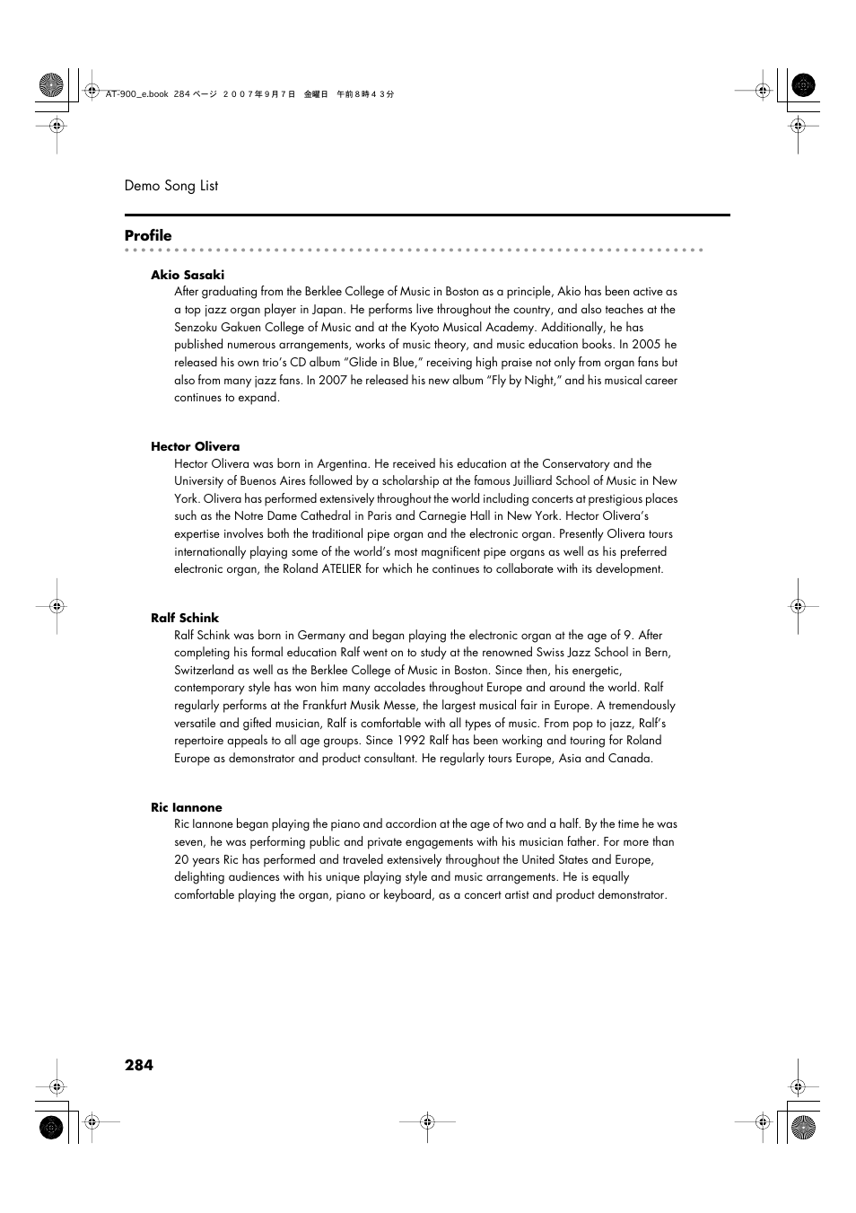 Roland AT900C User Manual | Page 286 / 300