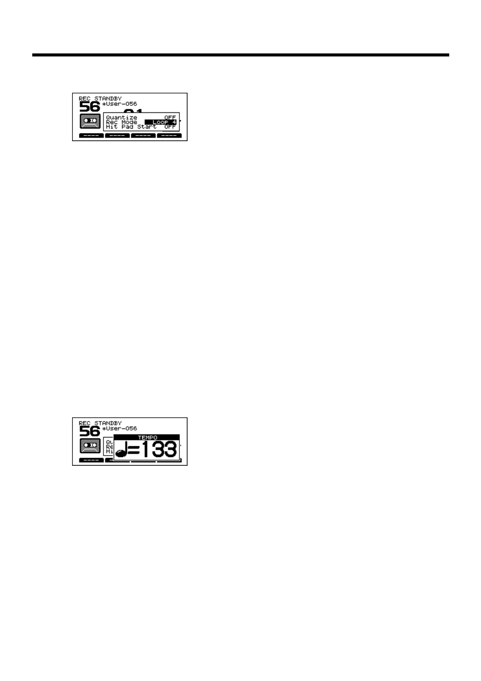 The rehearsal function, Using a count-in, Start recording the moment that you strike a pad | Specify the recording method, Set the tempo, Record | Roland TD-10 User Manual | Page 102 / 182