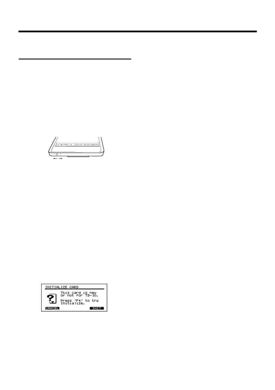 About the protect switch, When using a card for the first time | Roland TD-10 User Manual | Page 114 / 182