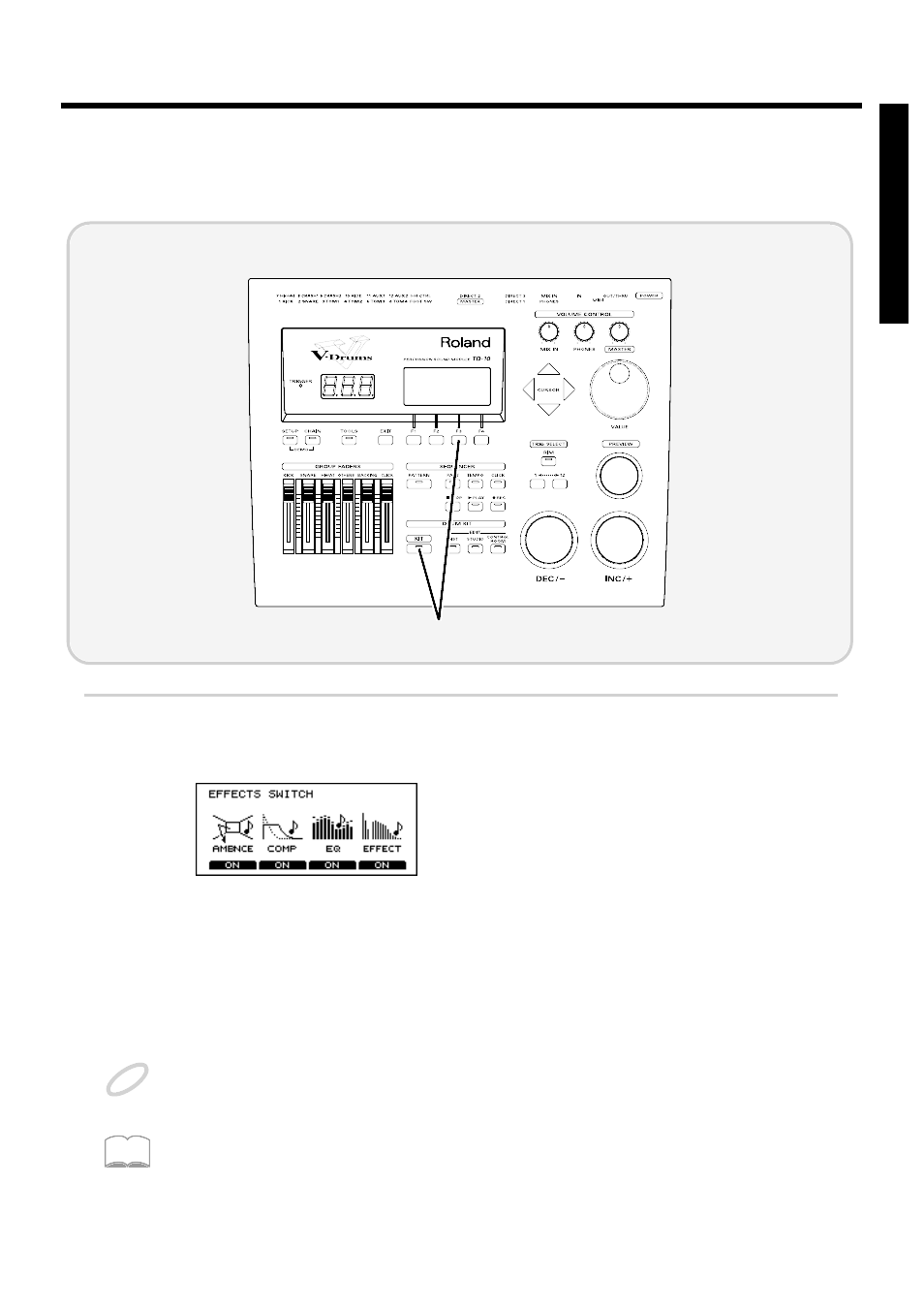 Effect on/off | Roland TD-10 User Manual | Page 41 / 182