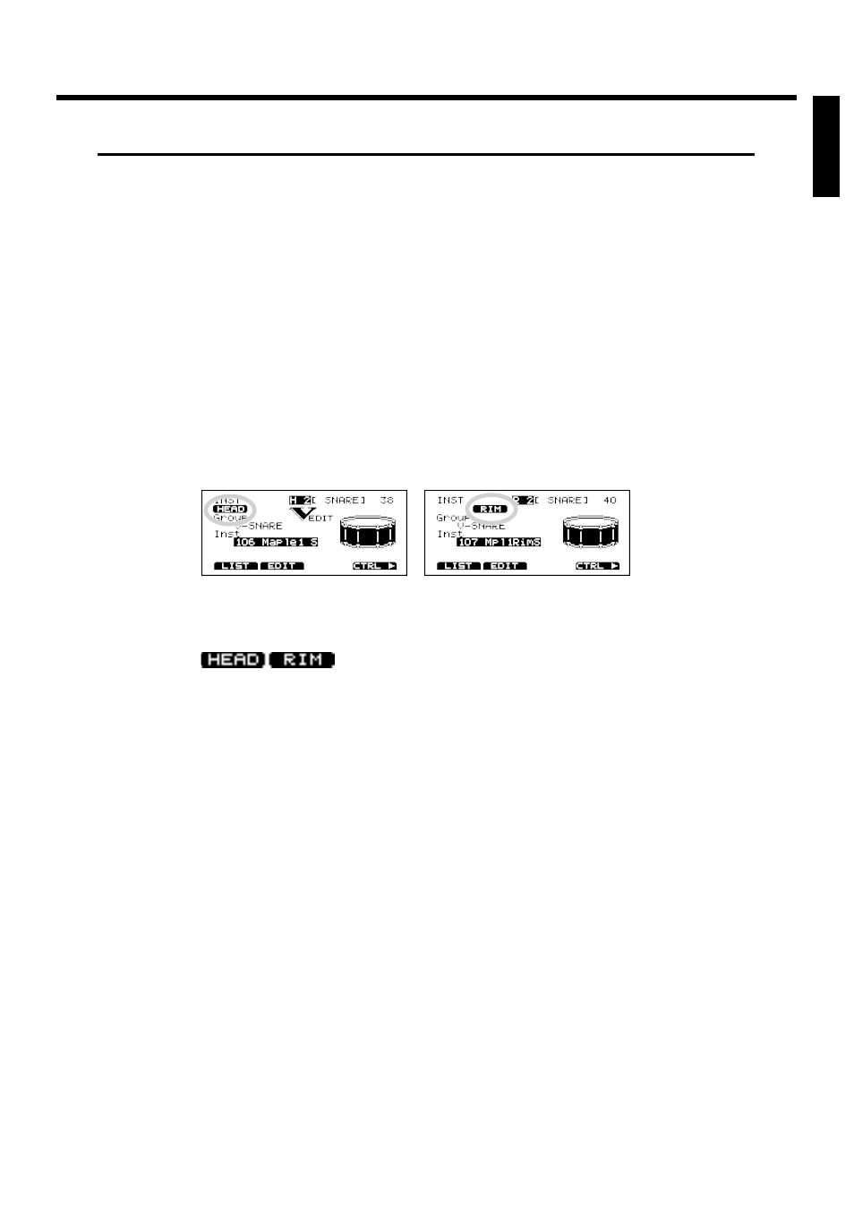 How to select pads, Using pads to select the pad/sound for editing | Roland TD-10 User Manual | Page 77 / 182