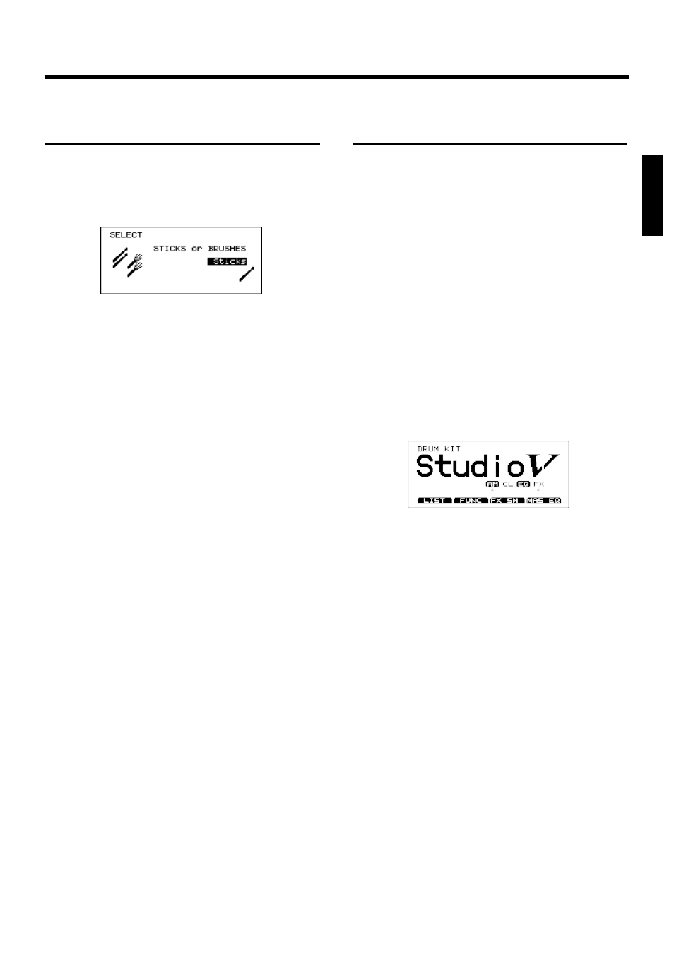 Making settings for brush performance, Effect switches for the entire kit | Roland TD-10 User Manual | Page 79 / 182