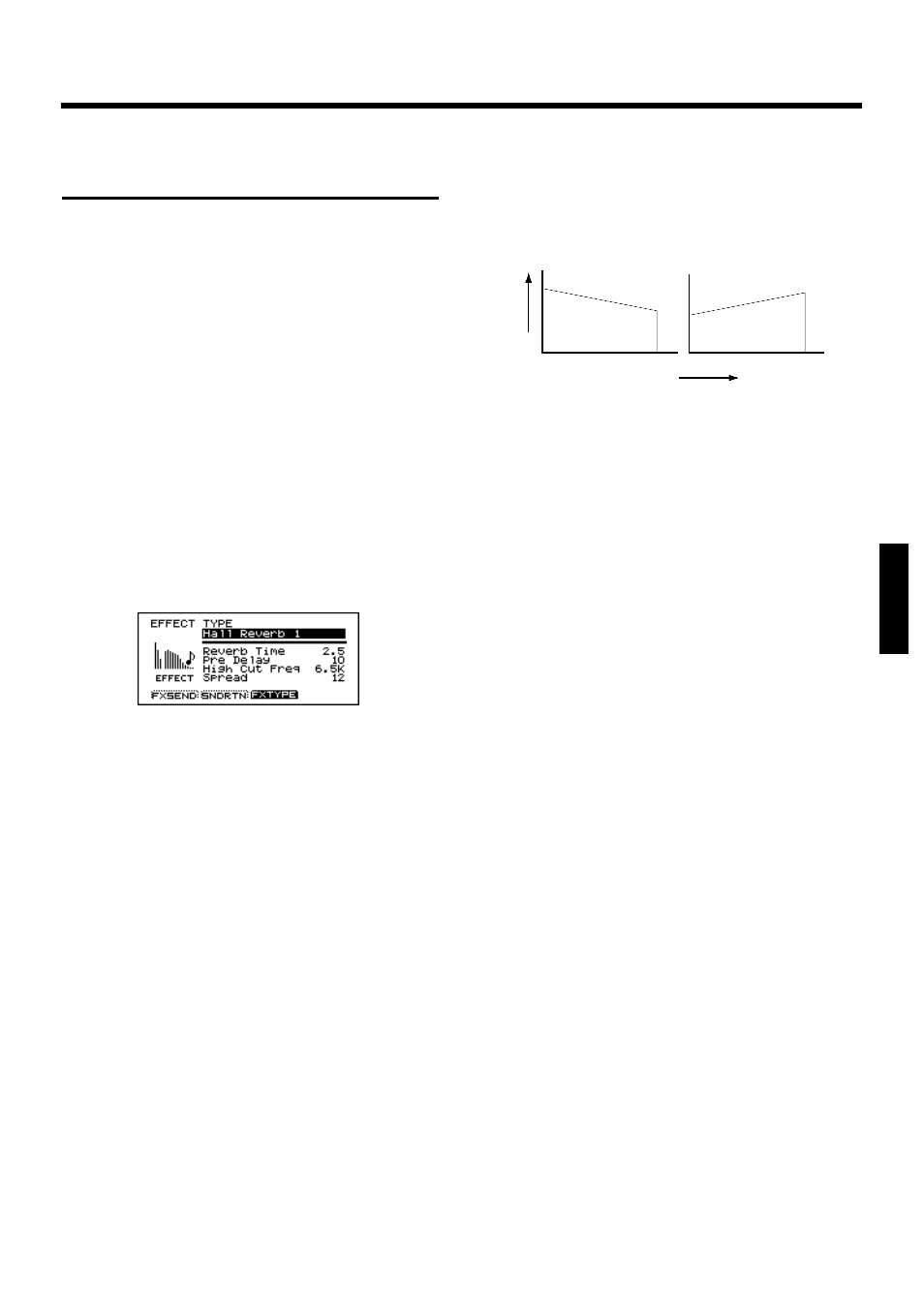 Settings for the entire drum kit, Adjusting effect return level, Selecting the type of effect | Roland TD-10 User Manual | Page 93 / 182