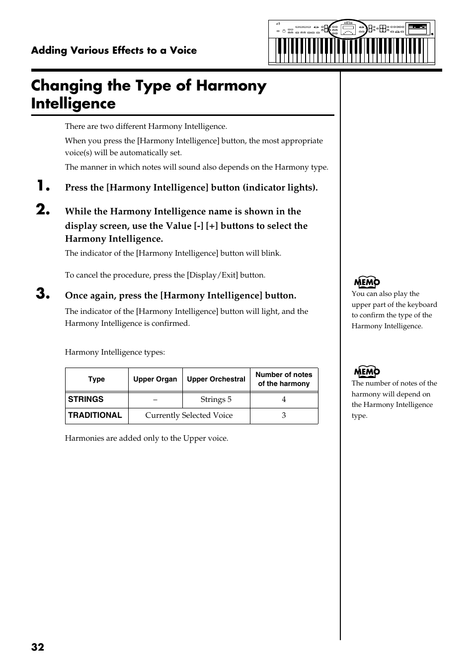Changing the type of harmony intelligence | Roland AT 5 User Manual | Page 32 / 84