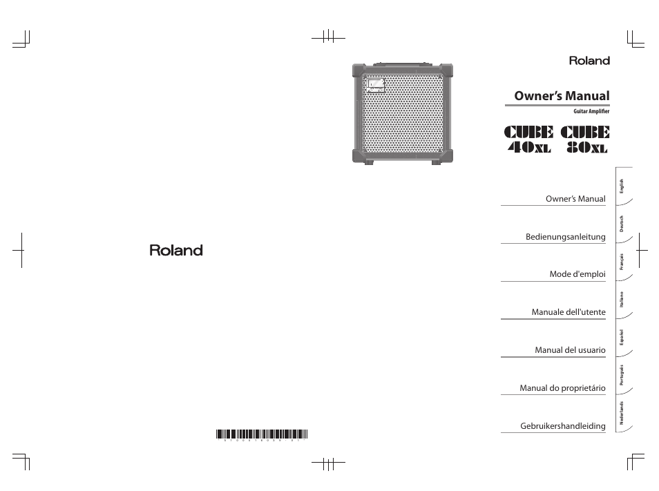 Owner’s manual, Guitar amplifi er | Roland CUBE 40XL User Manual | Page 27 / 27