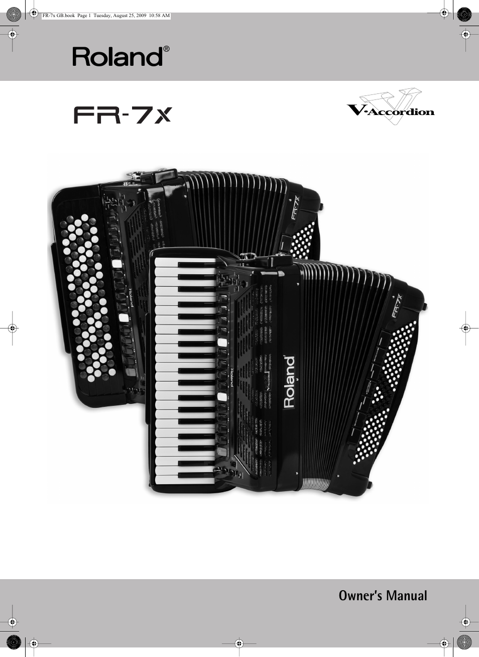Roland FR-7x User Manual | 140 pages