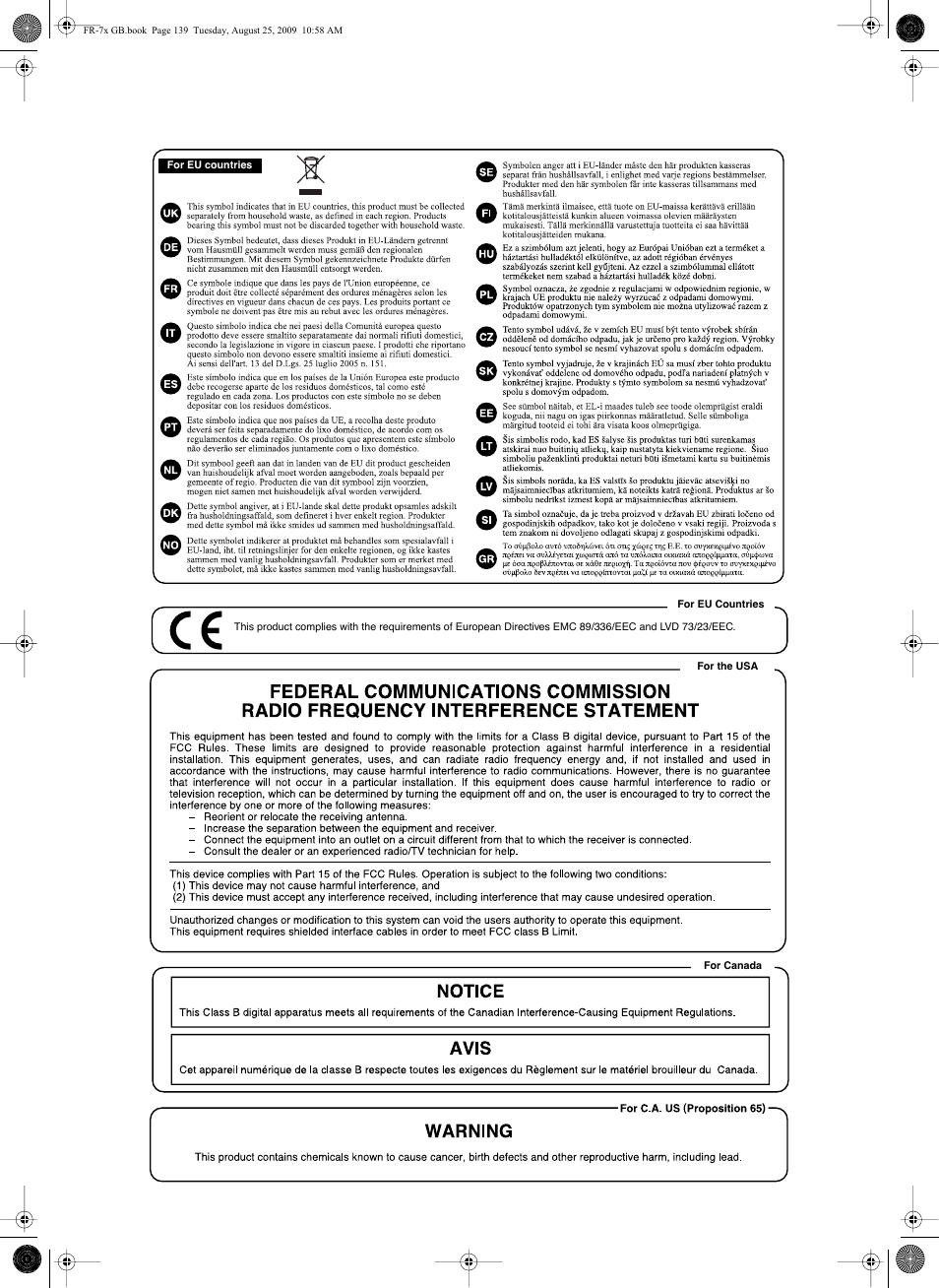 Roland FR-7x User Manual | Page 139 / 140