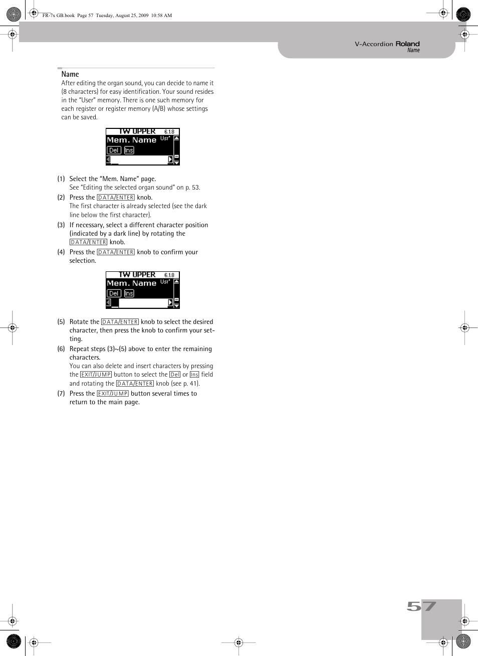 Name | Roland FR-7x User Manual | Page 57 / 140
