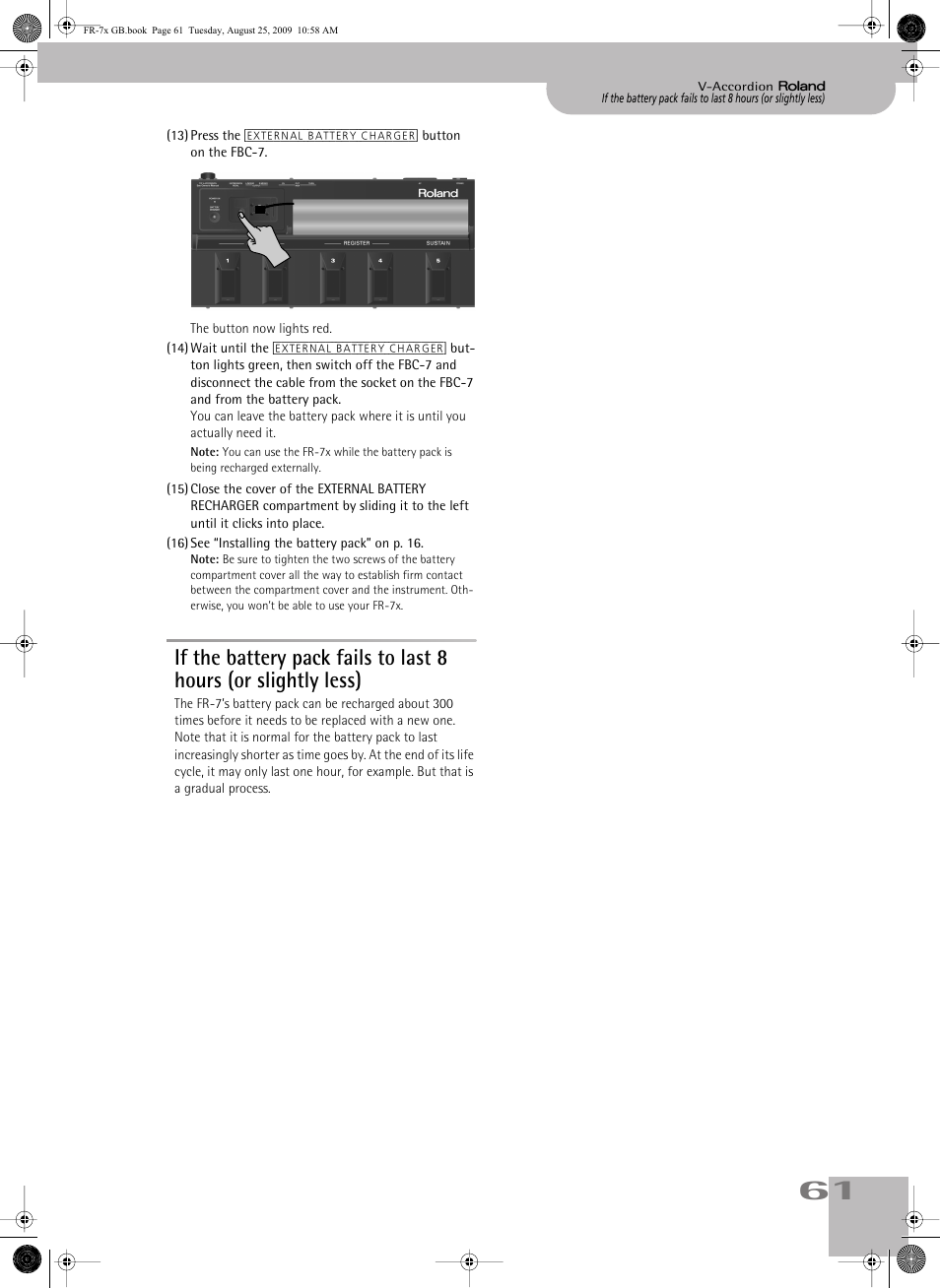 Roland FR-7x User Manual | Page 61 / 140
