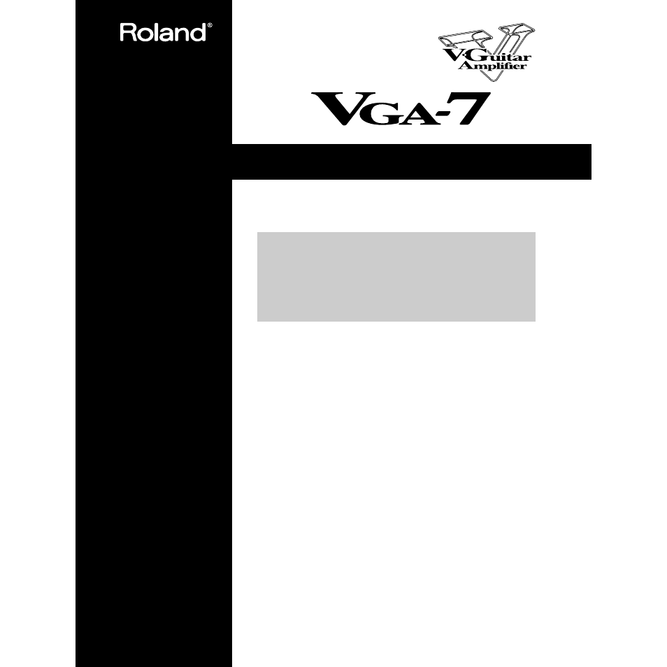 Roland V-GUITAR VGA-7 User Manual | 56 pages