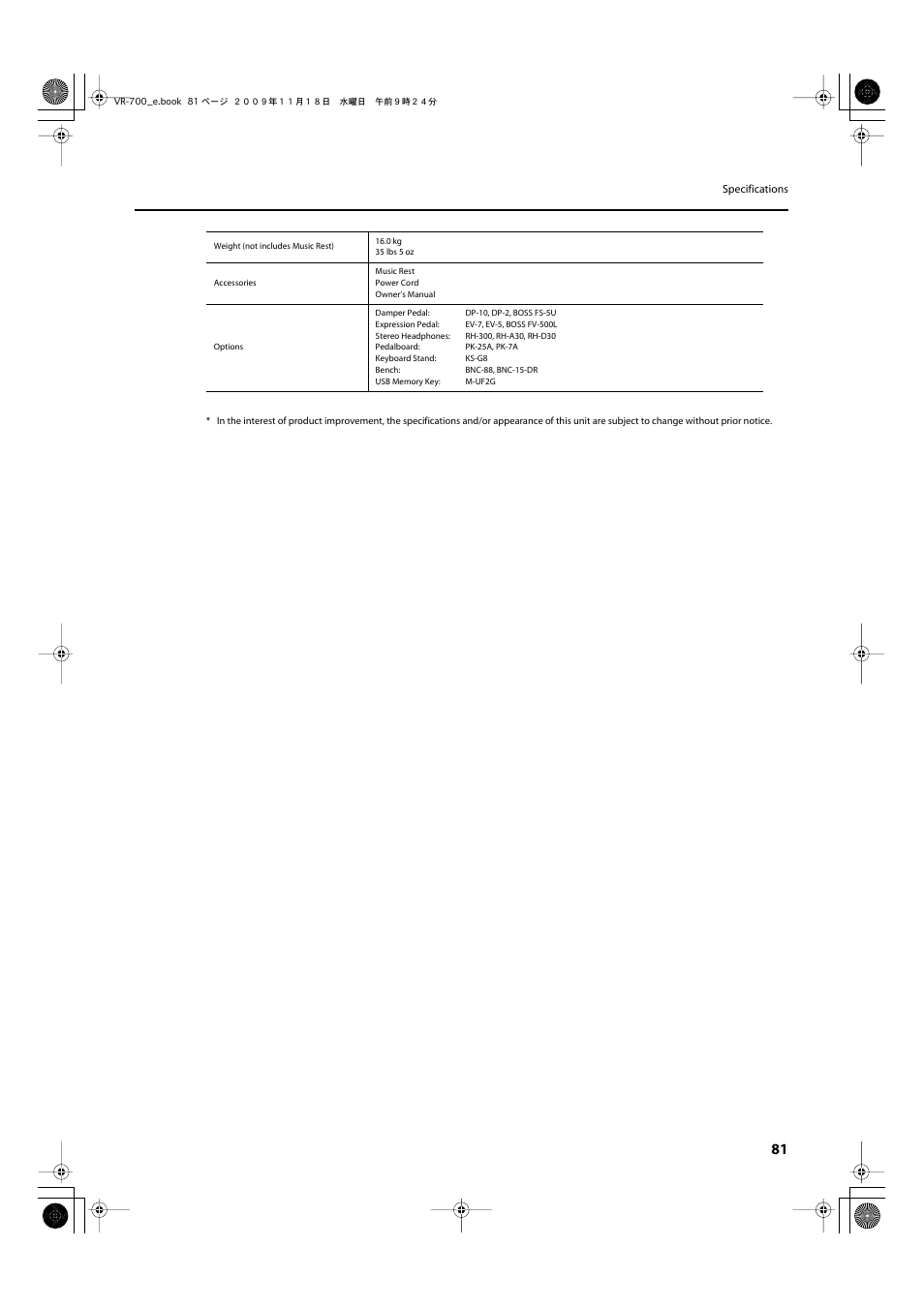 Roland VR-700 User Manual | Page 79 / 84