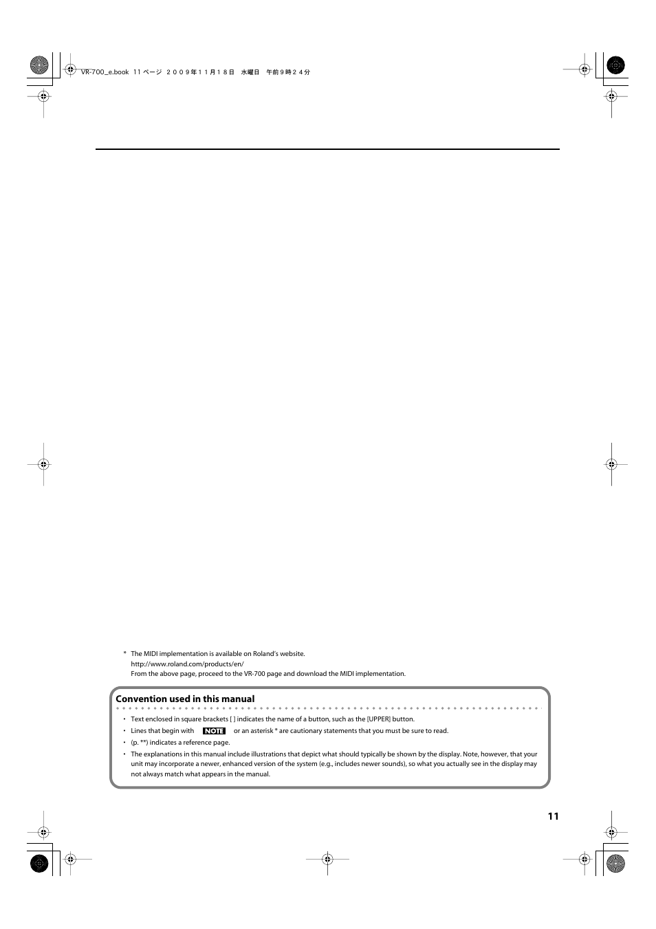 Roland VR-700 User Manual | Page 9 / 84