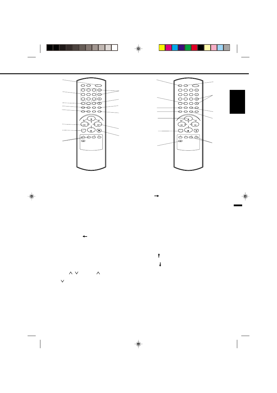 Remote control, English, Description of controls | Buttons - press the, Button to increase, or the | Toshiba VTV21FL3 User Manual | Page 7 / 40