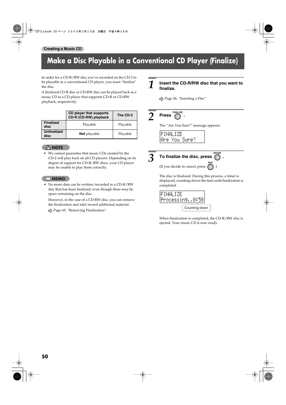 Roland CD-2 User Manual | Page 50 / 99