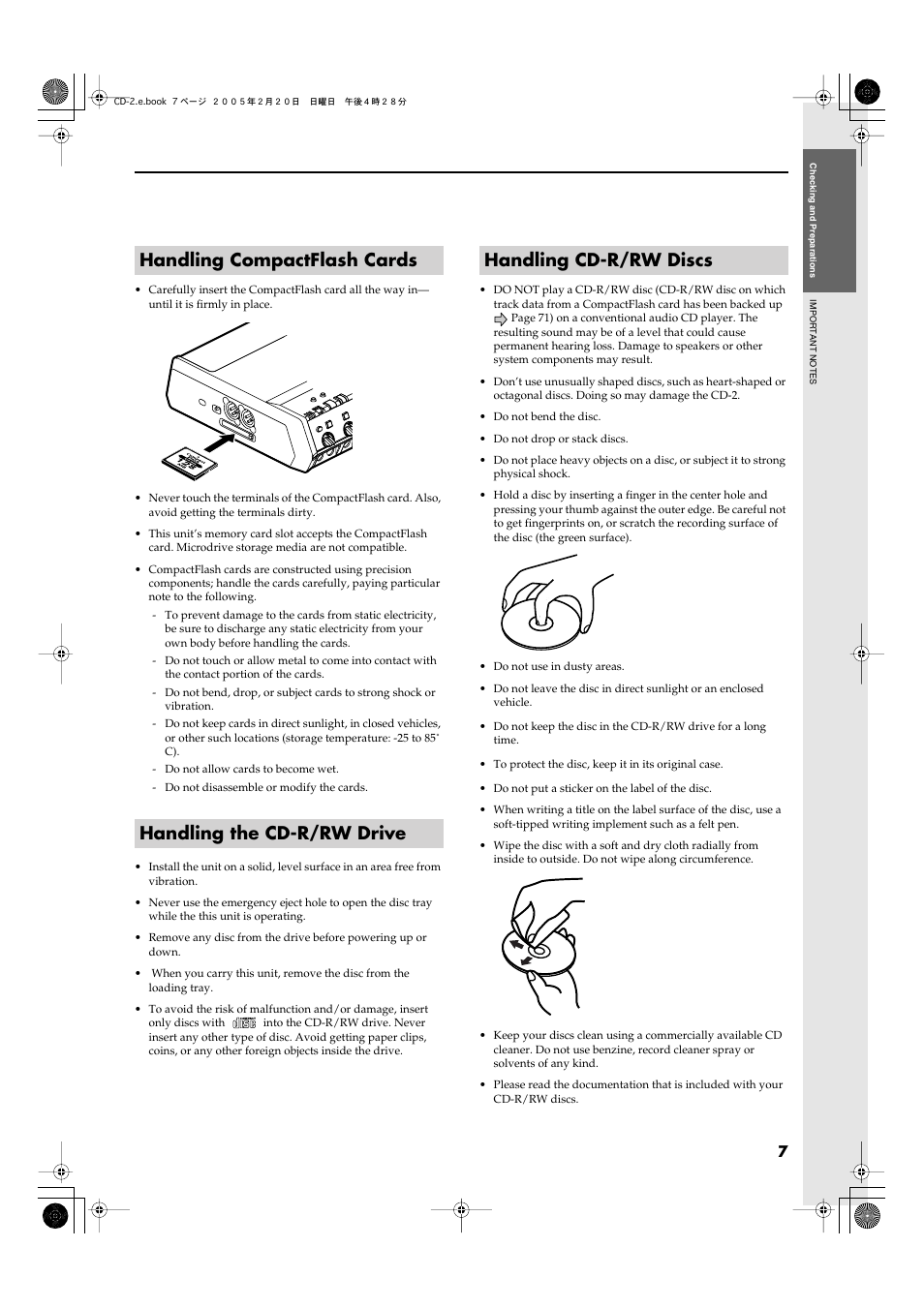 Roland CD-2 User Manual | Page 7 / 99