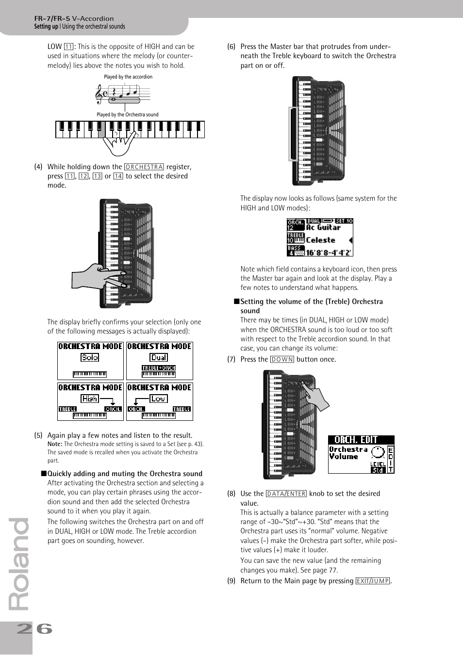 Roland FR-7/FR-5 User Manual | Page 26 / 94
