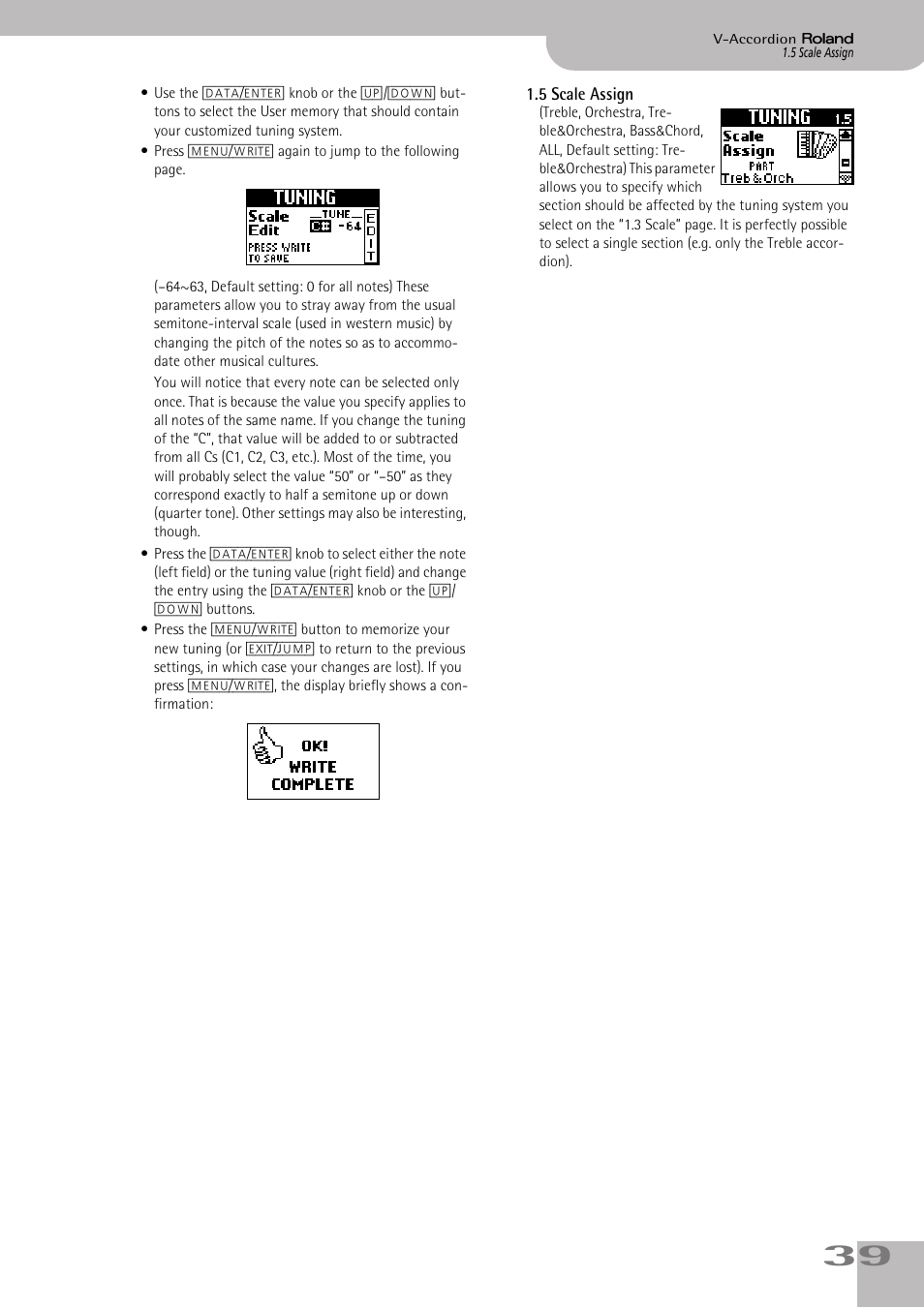 5 scale assign, P. 39 | Roland FR-7/FR-5 User Manual | Page 39 / 94