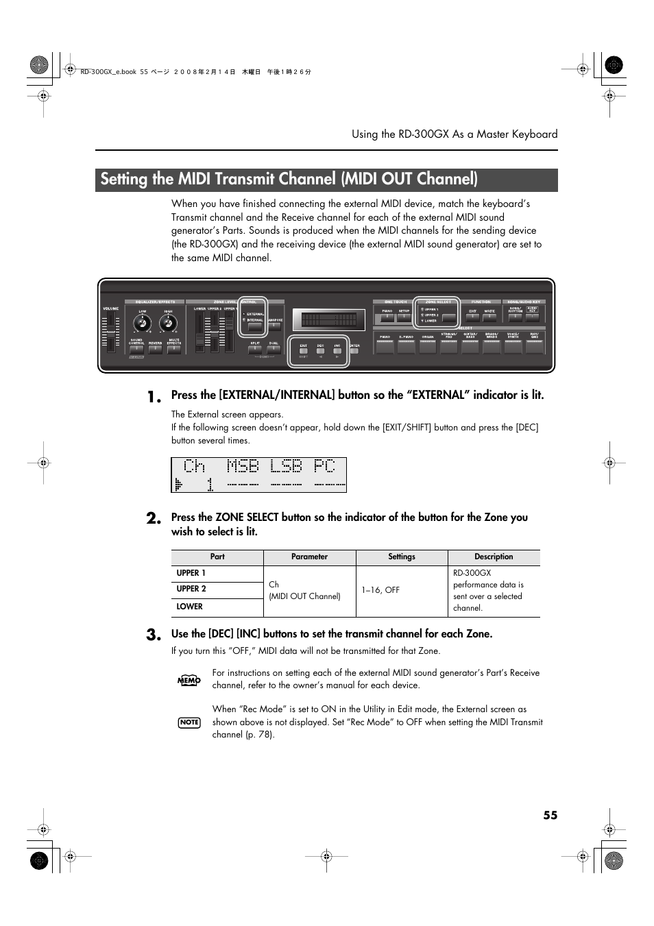 Generator (p. 55) | Roland RD-300GX User Manual | Page 55 / 108