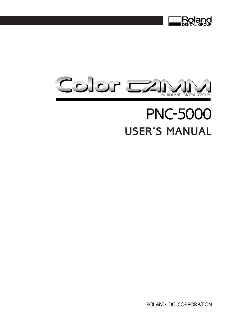 Roland COLOR CAMM PNC-5000 User Manual | 19 pages