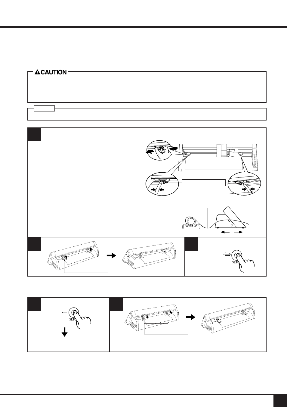 5 loading/removing the material, 6 downloading printing/cutting data, Loading the material | Removal | Roland COLOR CAMM PNC-5000 User Manual | Page 11 / 19