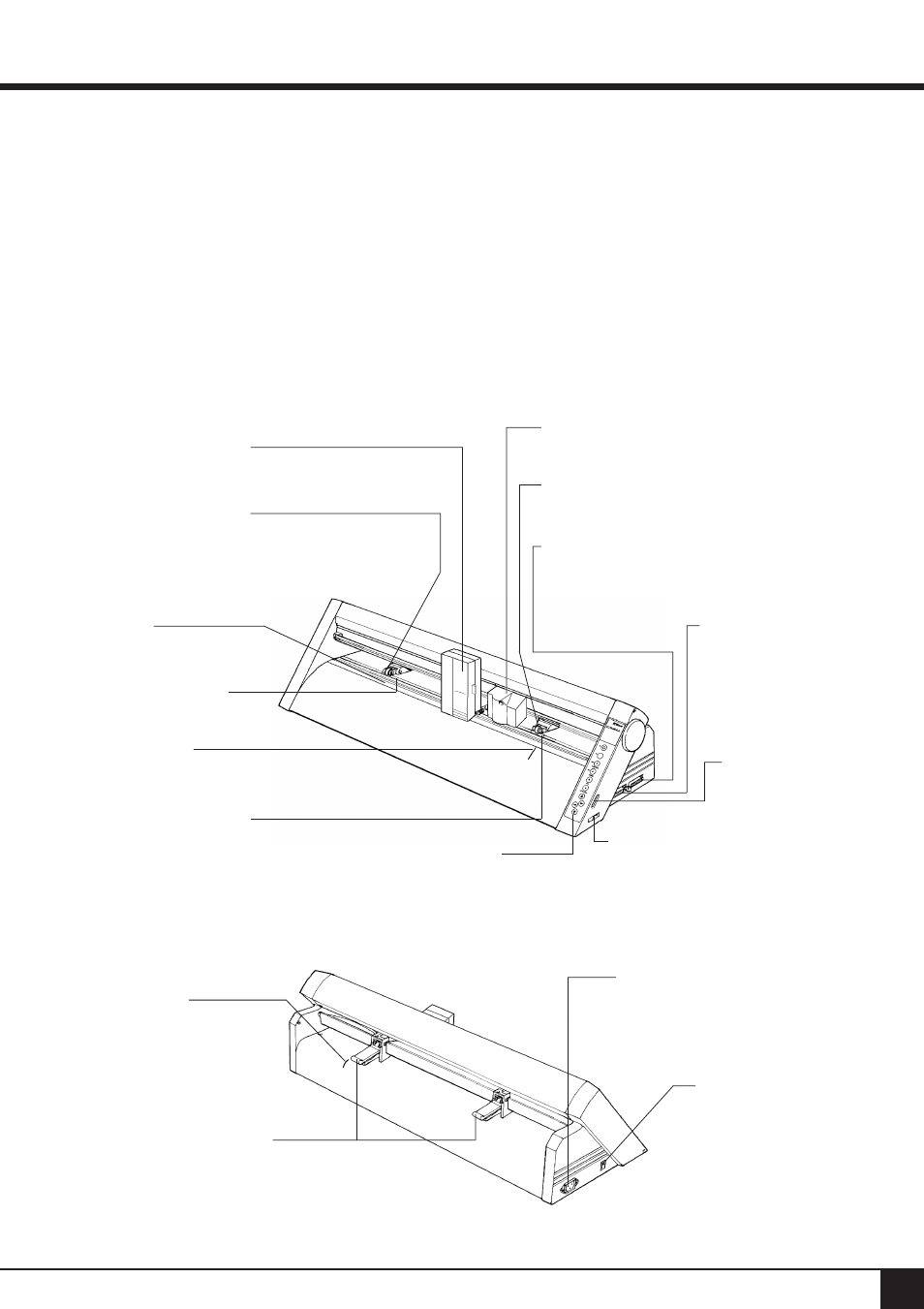 2 part names and functions, 1 checking supplied items, 1 front view | 2 rear view | Roland COLOR CAMM PNC-5000 User Manual | Page 5 / 19