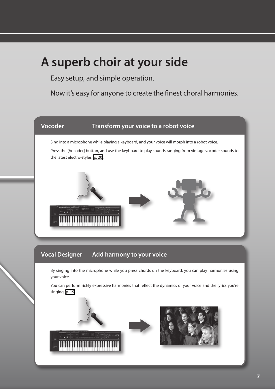 A superb choir at your side | Roland VP-7 User Manual | Page 7 / 40