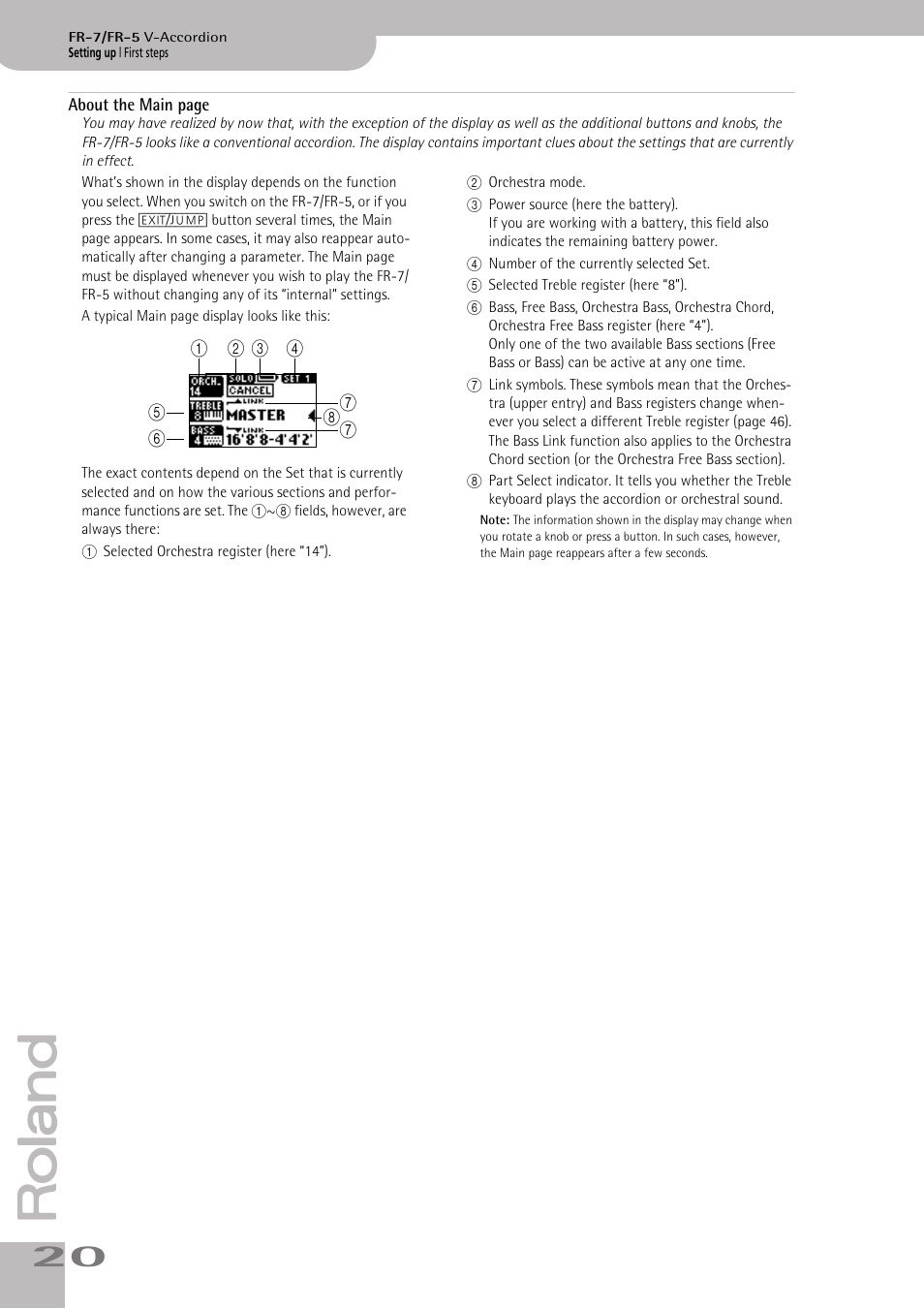 Roland V-ACCORDION FR-5 User Manual | Page 20 / 114
